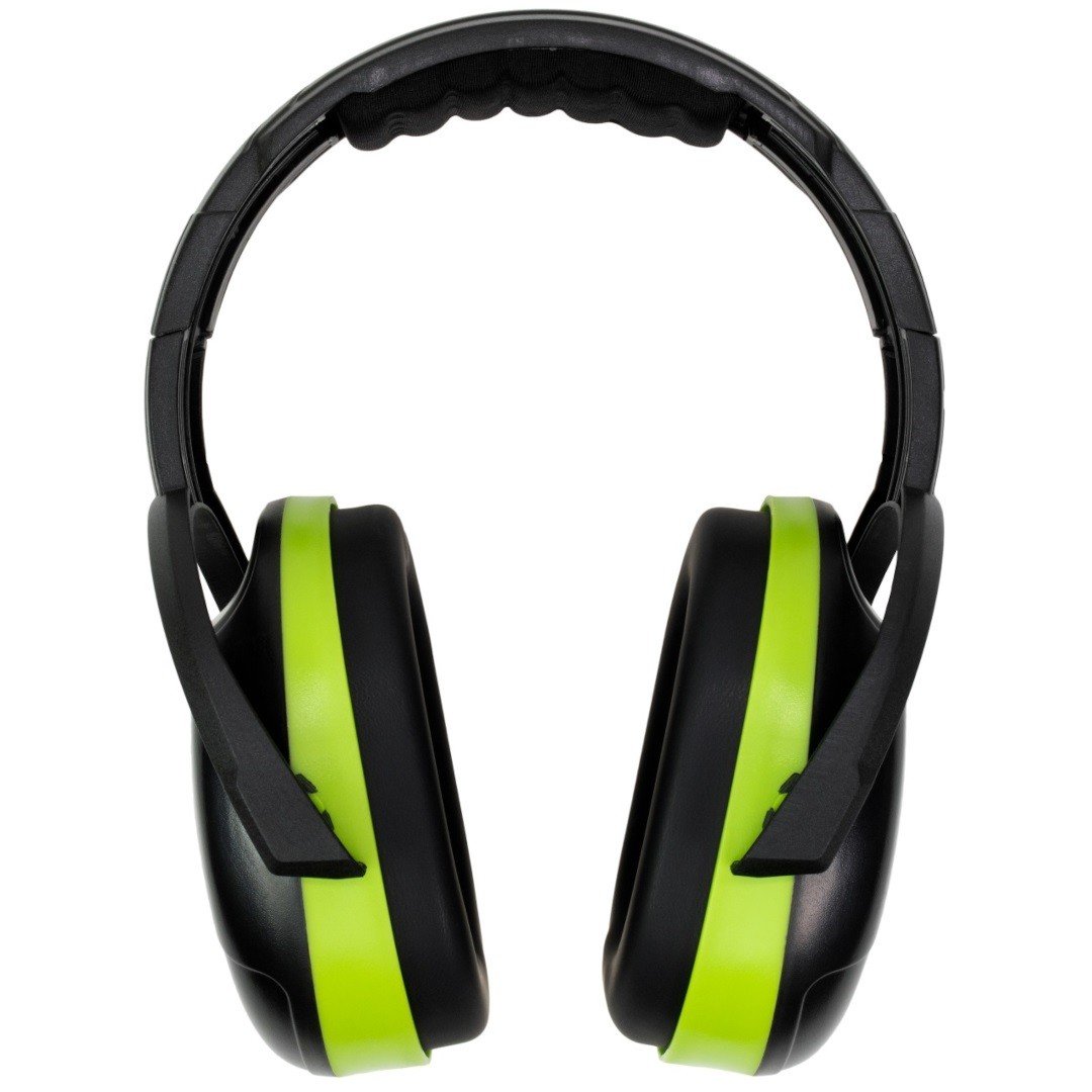 Casca antifonica externa STROXX FM1 SNR 30 dB, cu banda de fixare reglabila si cupe captusite, culoare negru/verde