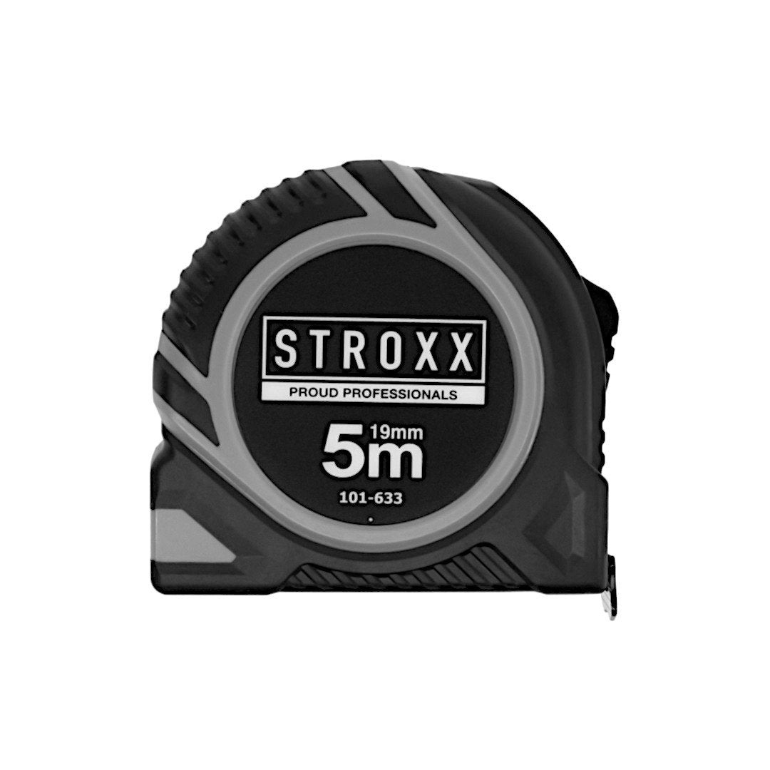 Ruleta cu banda metalica pentru masurare, STROXX, cu blocare si carlig, latime 19 mm, lungime 5 metri, 101-633
