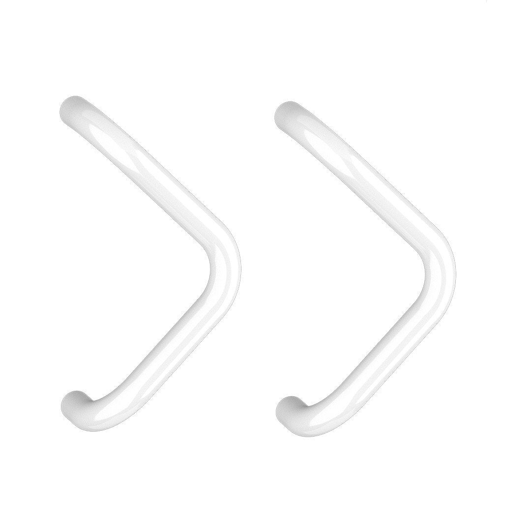 Set maner spatial Medos aluminiu, diametru 30 mm, lungime 330 mm, triunghiular, culoare alb RAL 9016, fara accesorii de prindere