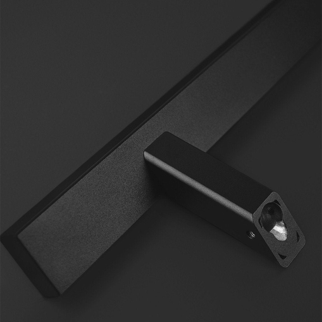 Maner spatial Medos, material inox mat rectangular, L 800 mm la 45 de grade, fara acc. de prindere, culoare negru mat RAL 9005