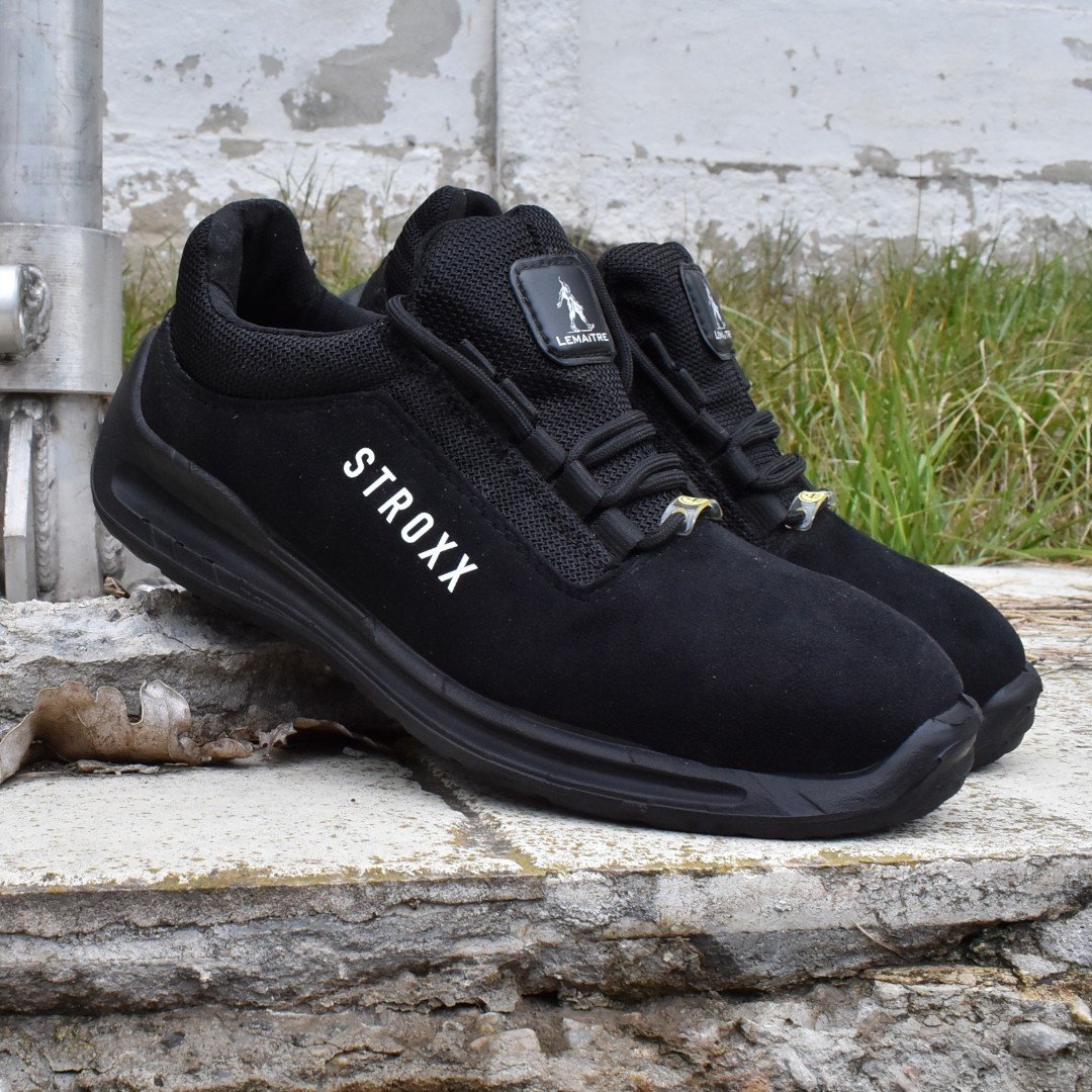 Pantofi de protectie STROXX Titan-Pro S3 ESD DGUV, marimea 44, bombeu metalic, talpa rezistenta la perforare, culoare negru