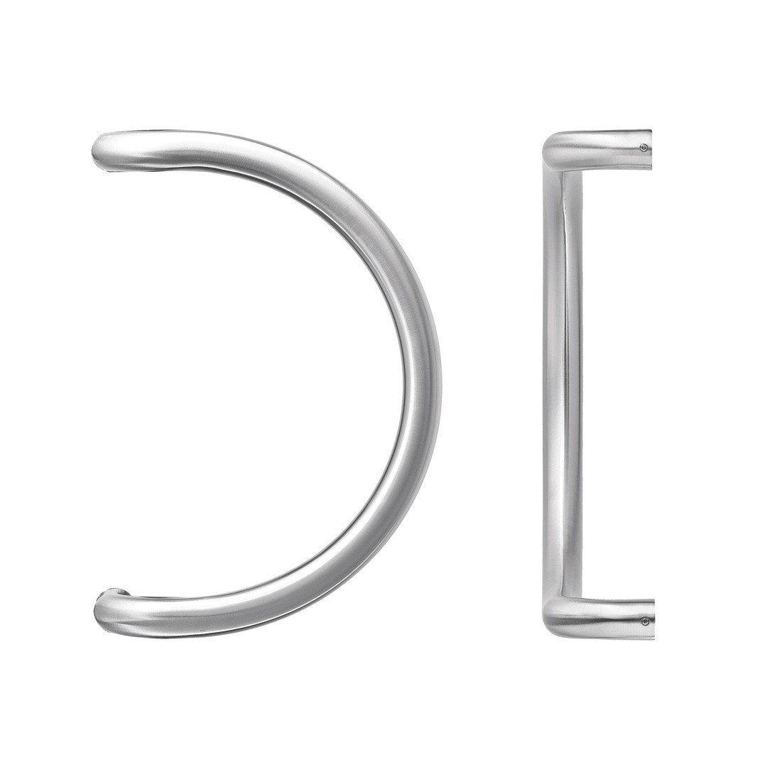 Maner spatial blaugelb forma semirotunda inox 1.4301, lungime 382 mm, diametru 32 mm, finisaj mat fara accesorii de prindere T02