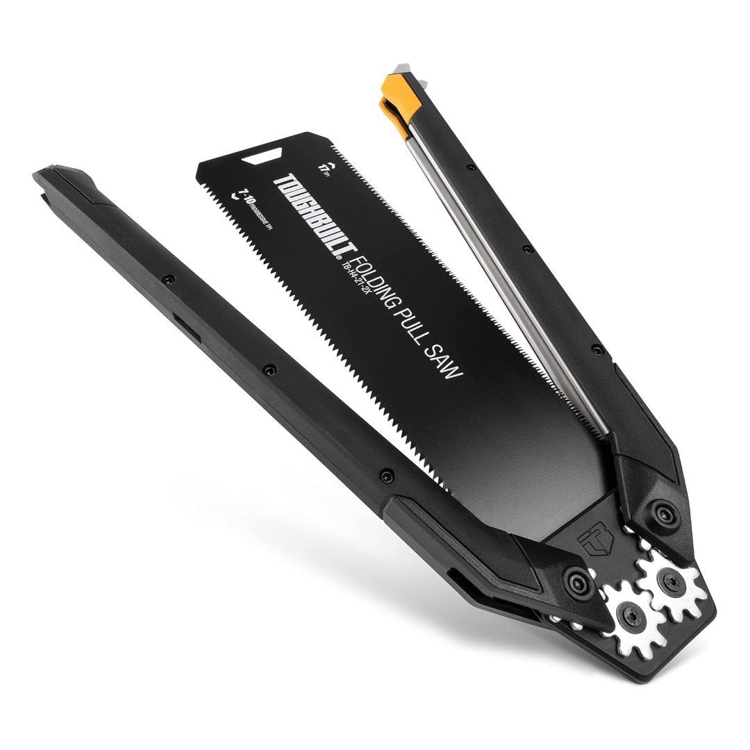 Fierastrau pliabil ToughBuilt TB-H4-21-2X, cu doua lame taietoare si dinti densitate diferita, lungime totala 60.3 cm