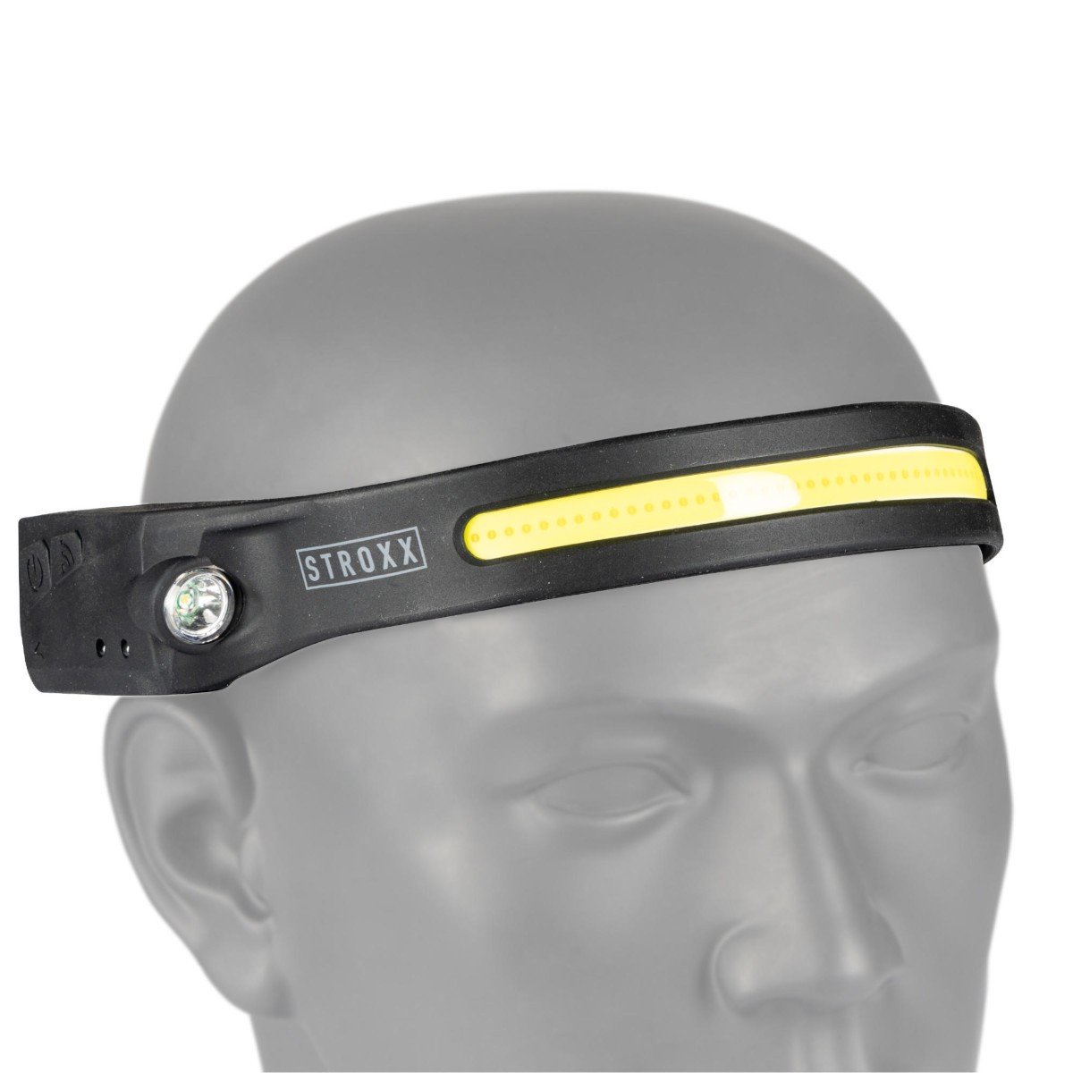 Lanterna de cap STROXX, doua surse de iluminare led 5W + 3W, 300 lumeni, intensitate reglabila, senzor pornire/oprire