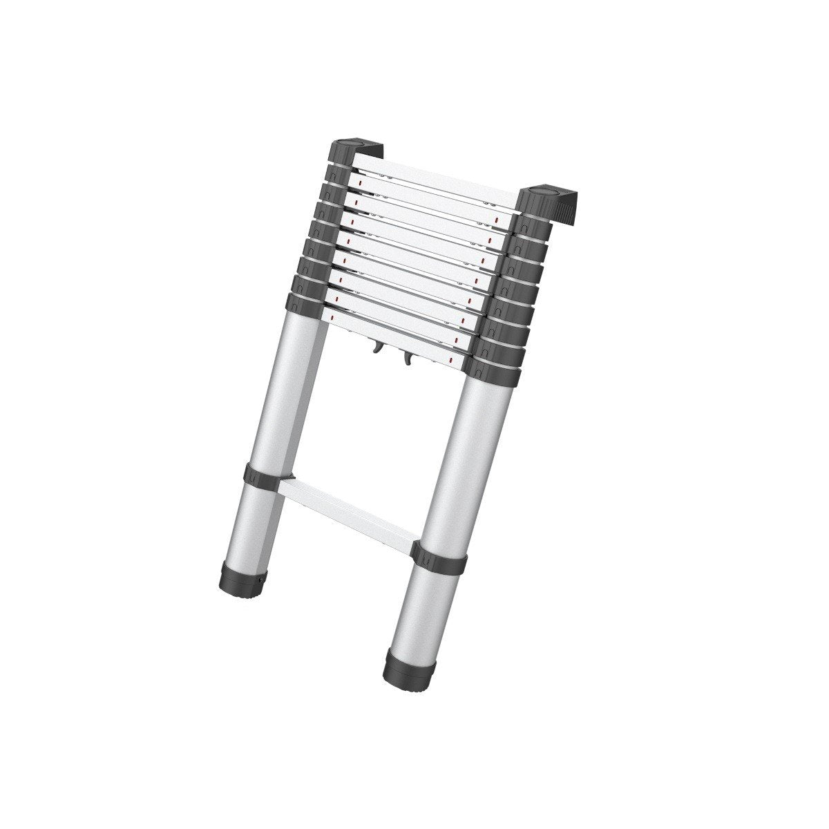 Scara telescopica din aluminiu STROXX, lungime maxima 2.82 m, inaltime de lucru 3.95 m, 10 trepte, 1 tronson