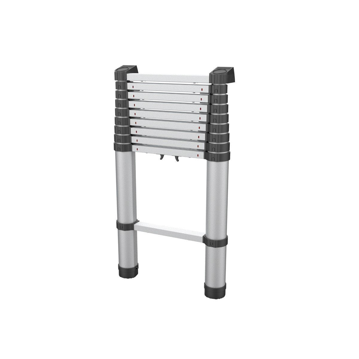 Scara telescopica din aluminiu STROXX, lungime maxima 2.82 m, inaltime de lucru 3.95 m, 10 trepte, 1 tronson