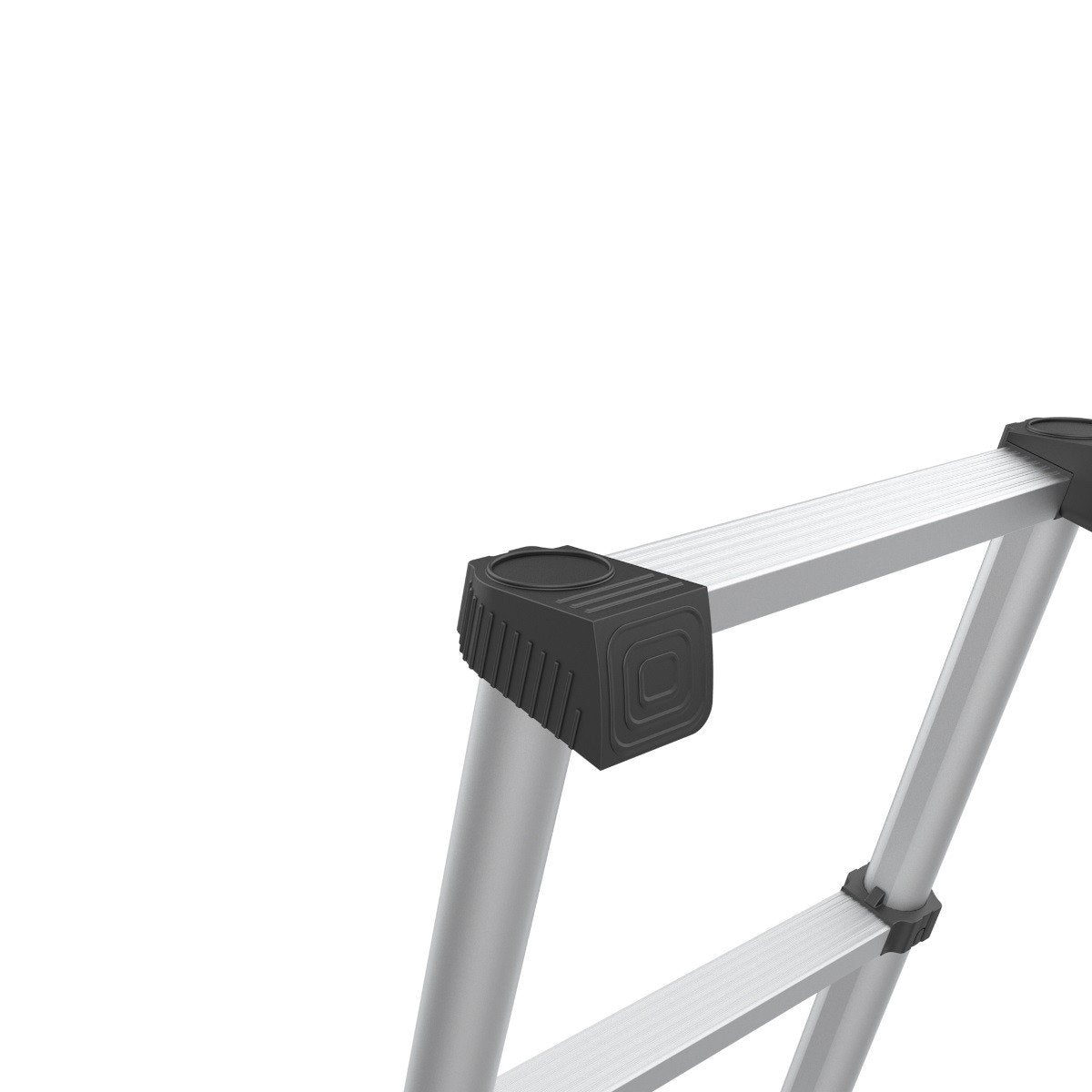 Scara telescopica din aluminiu STROXX, lungime maxima 2.82 m, inaltime de lucru 3.95 m, 10 trepte, 1 tronson