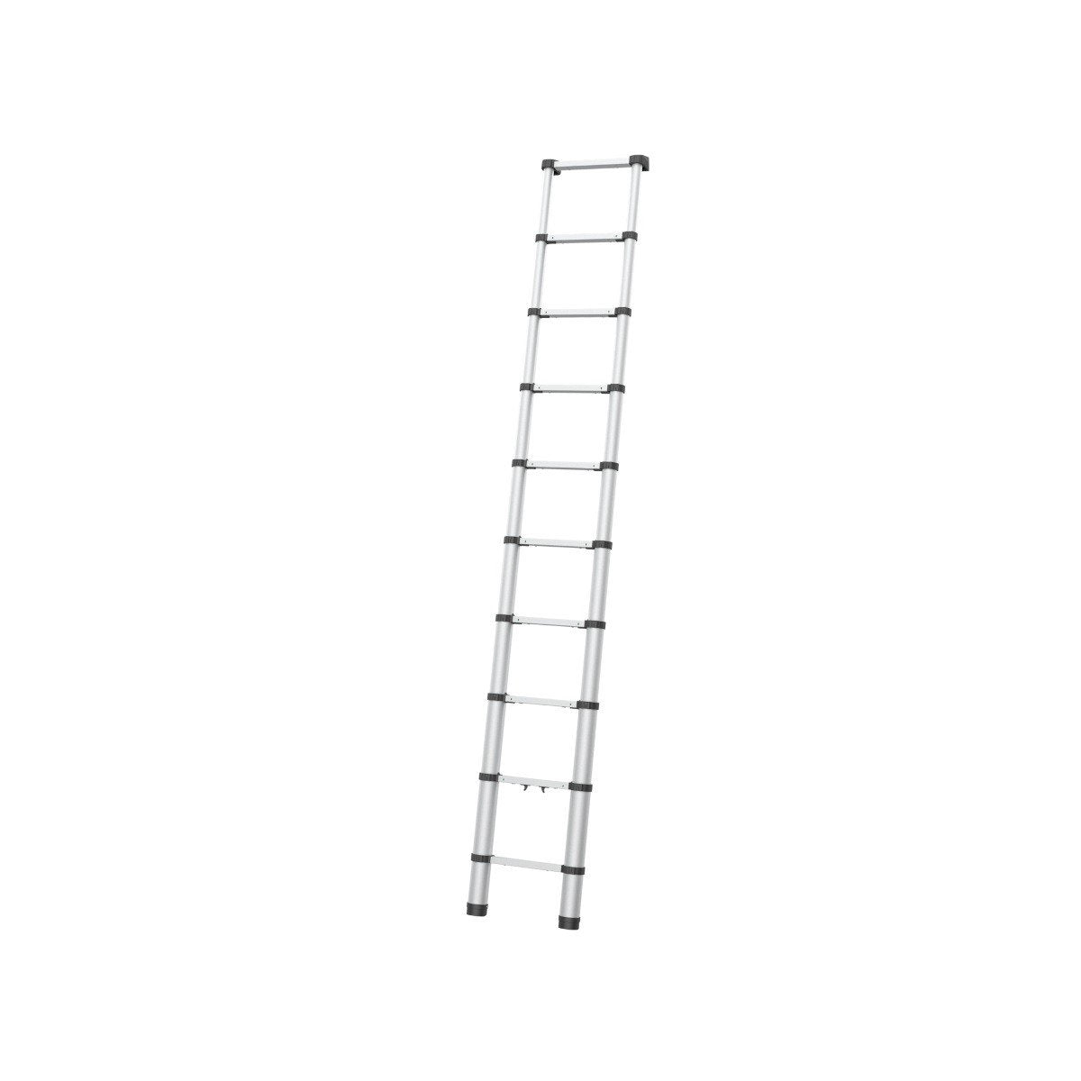 Scara telescopica din aluminiu STROXX, lungime maxima 2.82 m, inaltime de lucru 3.95 m, 10 trepte, 1 tronson