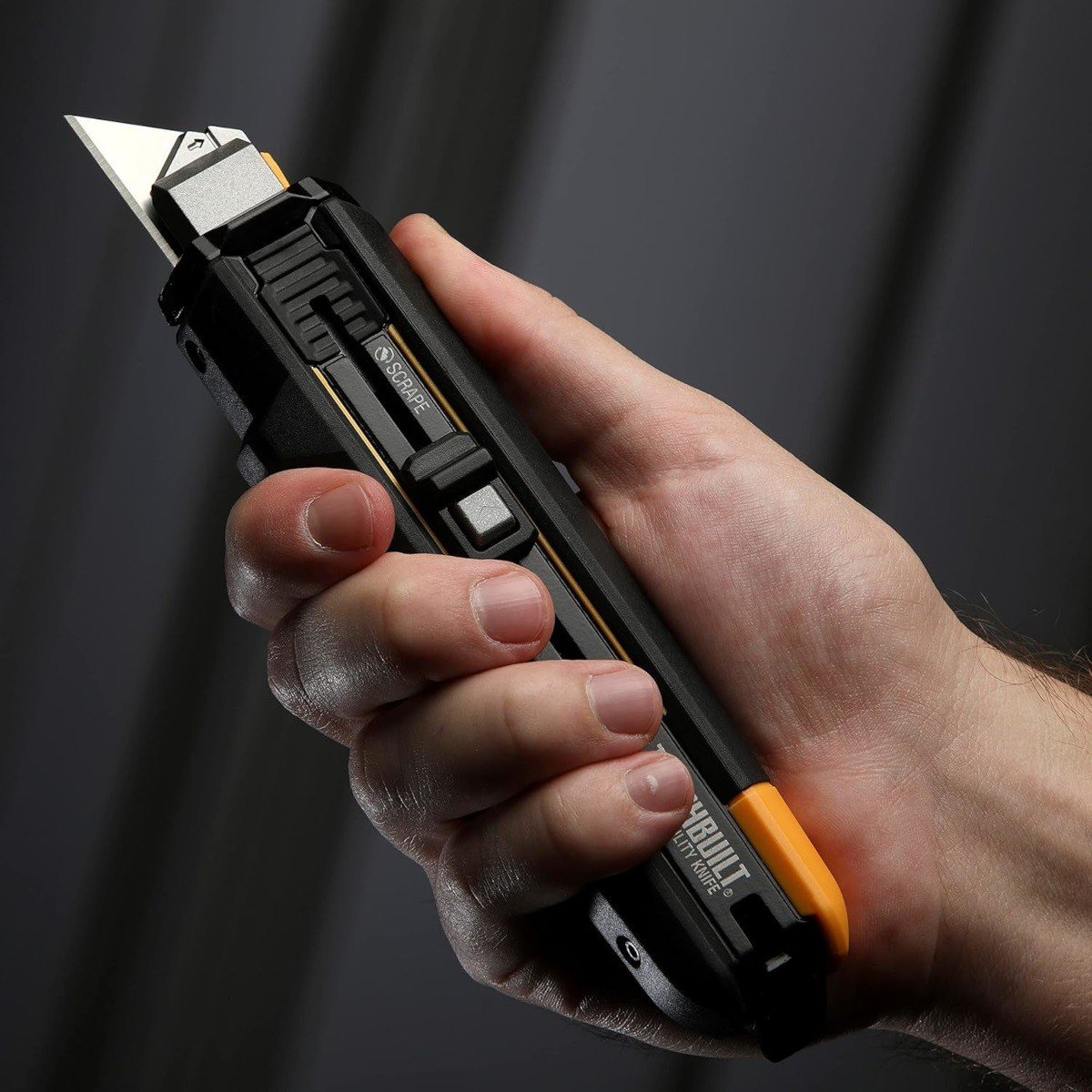 Cutter profesional ToughBuilt TB-H4S5-01, functie racleta geamuri si alte suprafete, schimbare facila functii, 5 lame, metalica