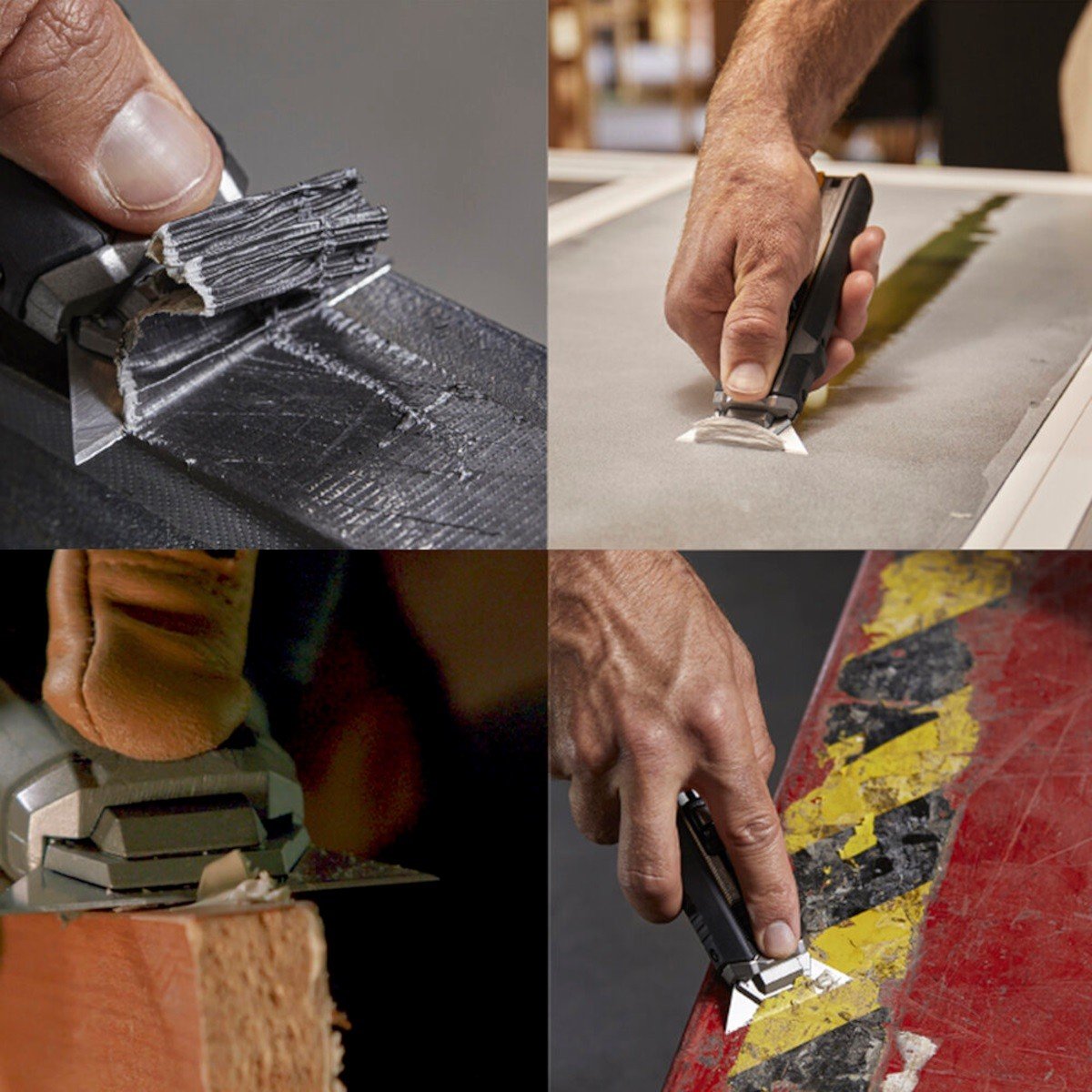 Cutter profesional ToughBuilt TB-H4S5-01, functie racleta geamuri si alte suprafete, schimbare facila functii, 5 lame, metalica