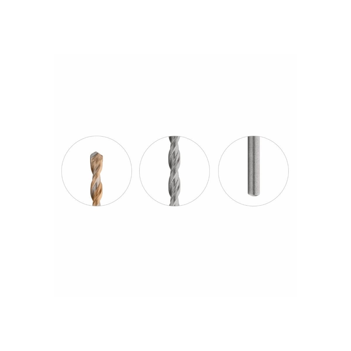 Burghiu universal pentru caramida, blaugelb UniPro, diametru 6 mm, lungime totala 250 mm, coada cilindrica