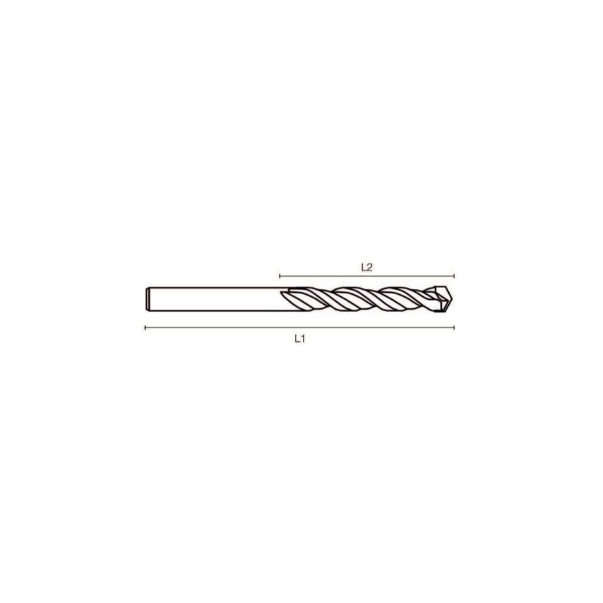 Burghiu universal pentru caramida, blaugelb UniPro, diametru 6 mm, lungime totala 250 mm, coada cilindrica