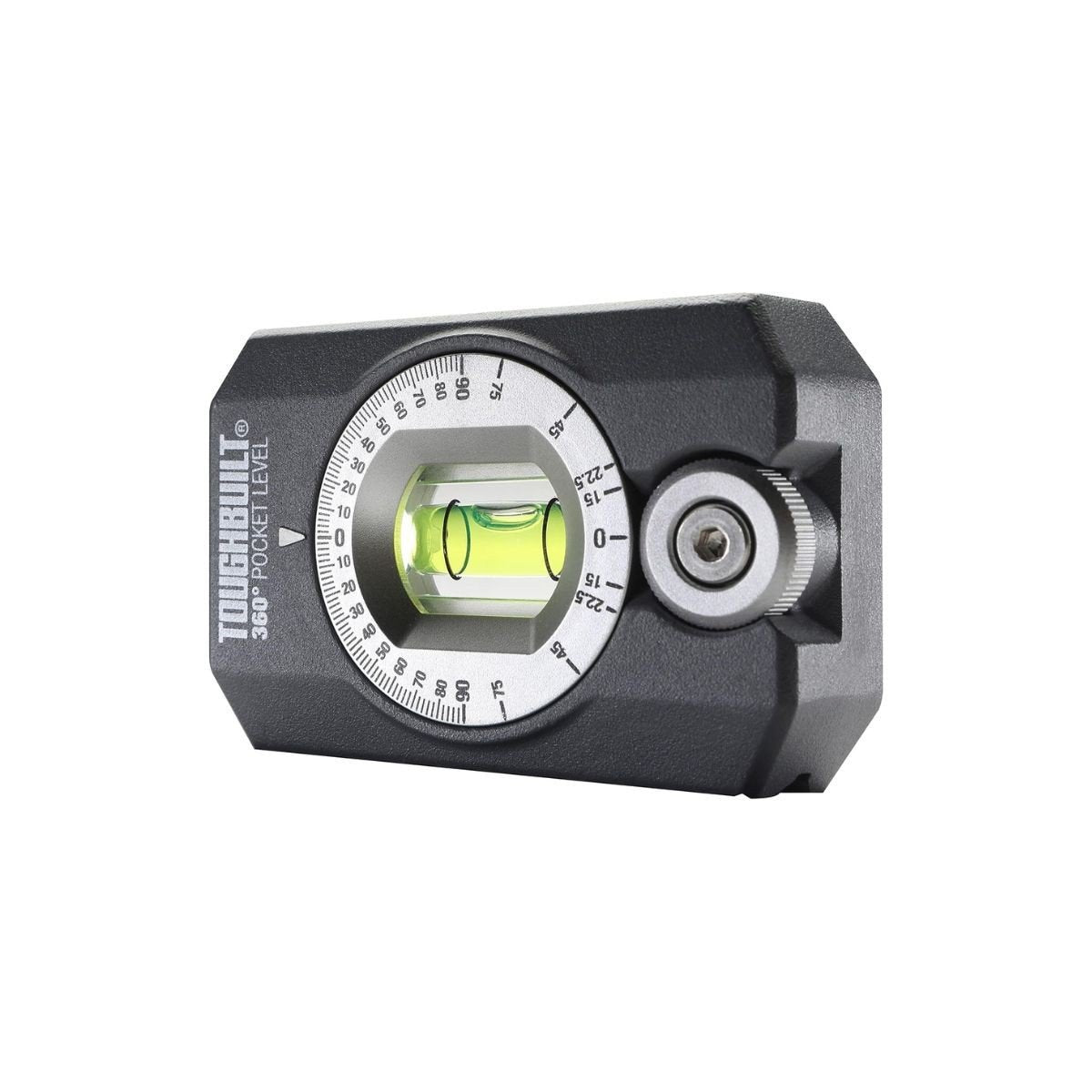 Nivela cu bula de aer, boloboc, ToughBuilt TB-H2-L-4R, cu reglaj 360 grade, cadran gradat, magnet, carcasa turnata