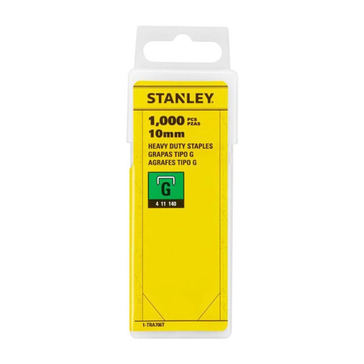 Set 1000 capse din otel STANLEY 1-TRA706T, tip G 4/11/140, marime 10 mm, in cutie din plastic