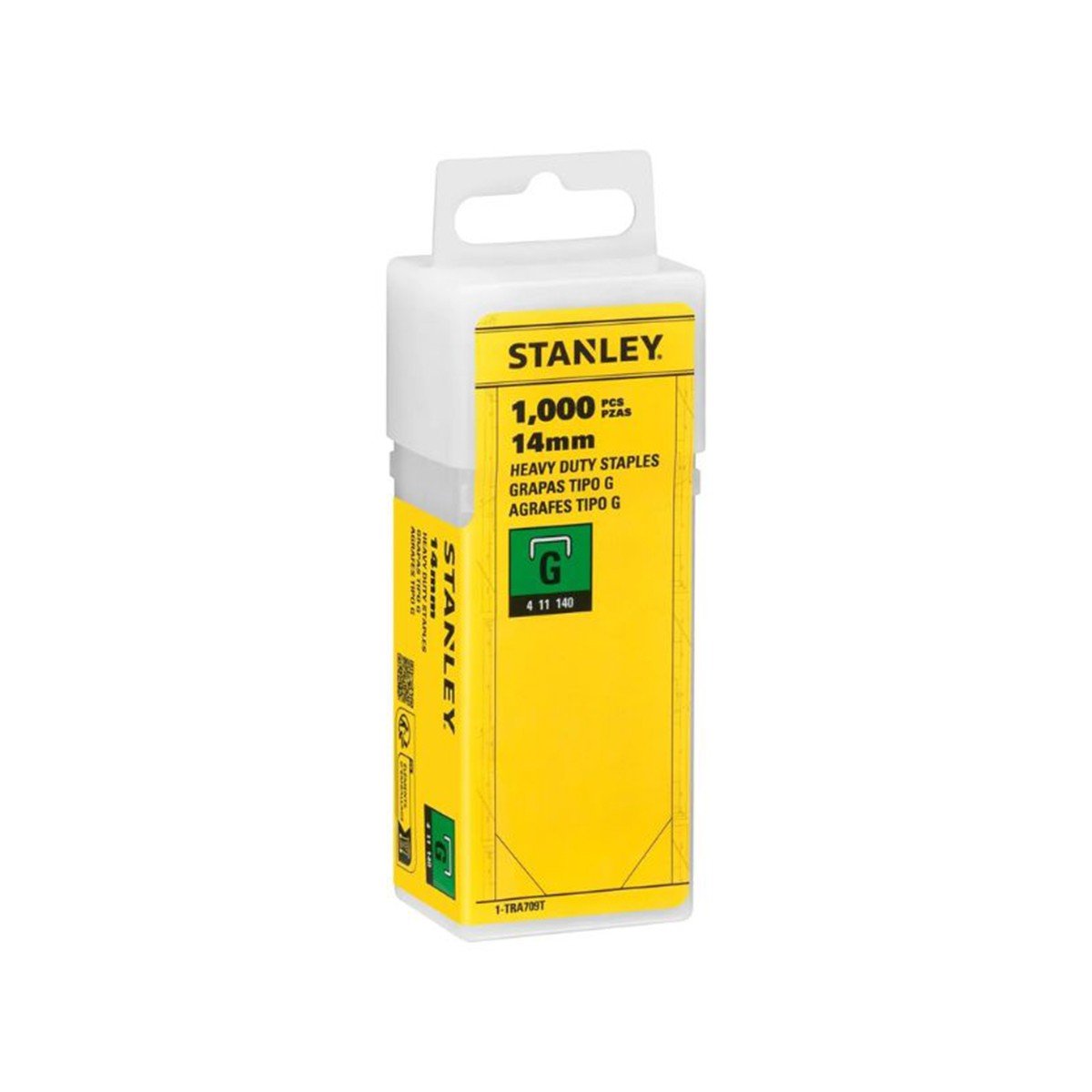 Set 1000 capse din otel STANLEY 1-TRA709T, tip G 4/11/140, marime 14 mm, cutie din plastic