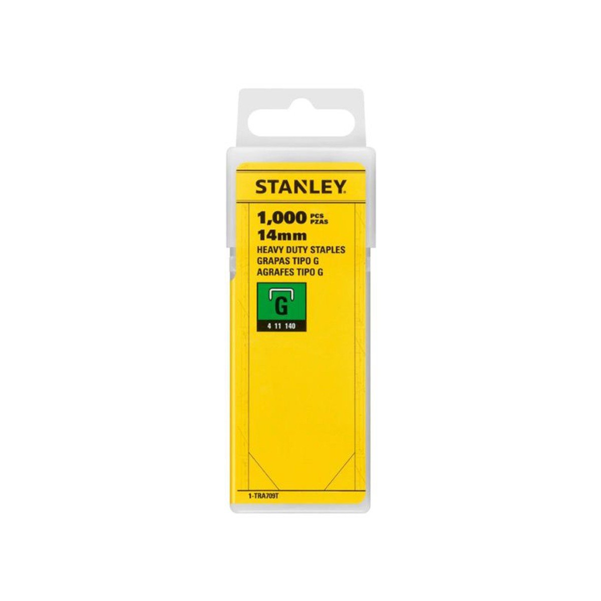 Set 1000 capse din otel STANLEY 1-TRA709T, tip G 4/11/140, marime 14 mm, cutie din plastic