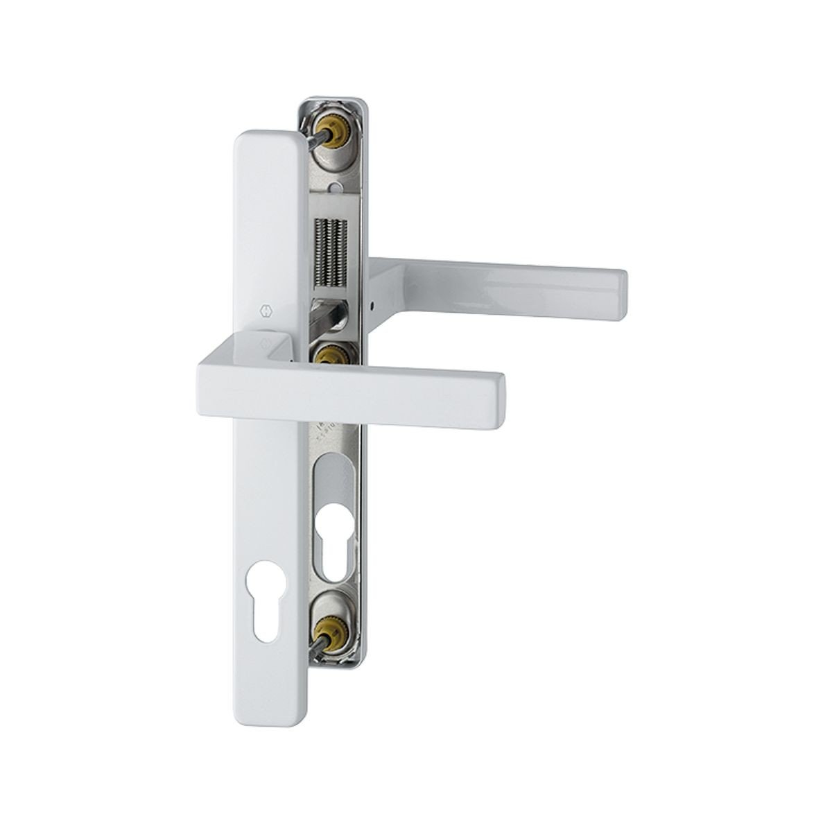 Maner usa termopan, Hoppe Austin, 92 x 30 mm, aluminiu, culoare alb RAL 9016