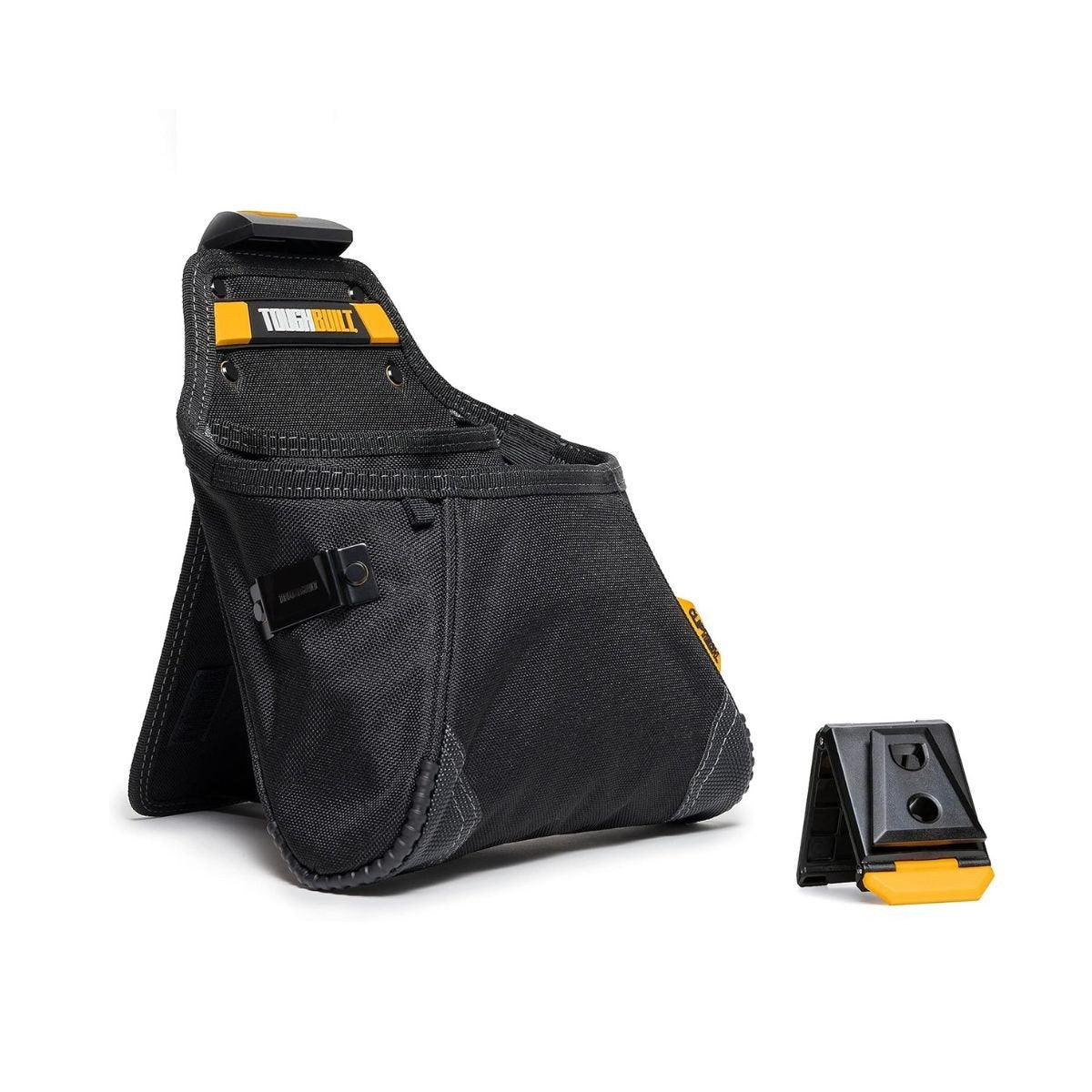 Buzunar rigid pentru accesorii ToughBuilt Supply Pouch TB-CT-05, ClipTech, suport pentru asezare pe verticala, negru