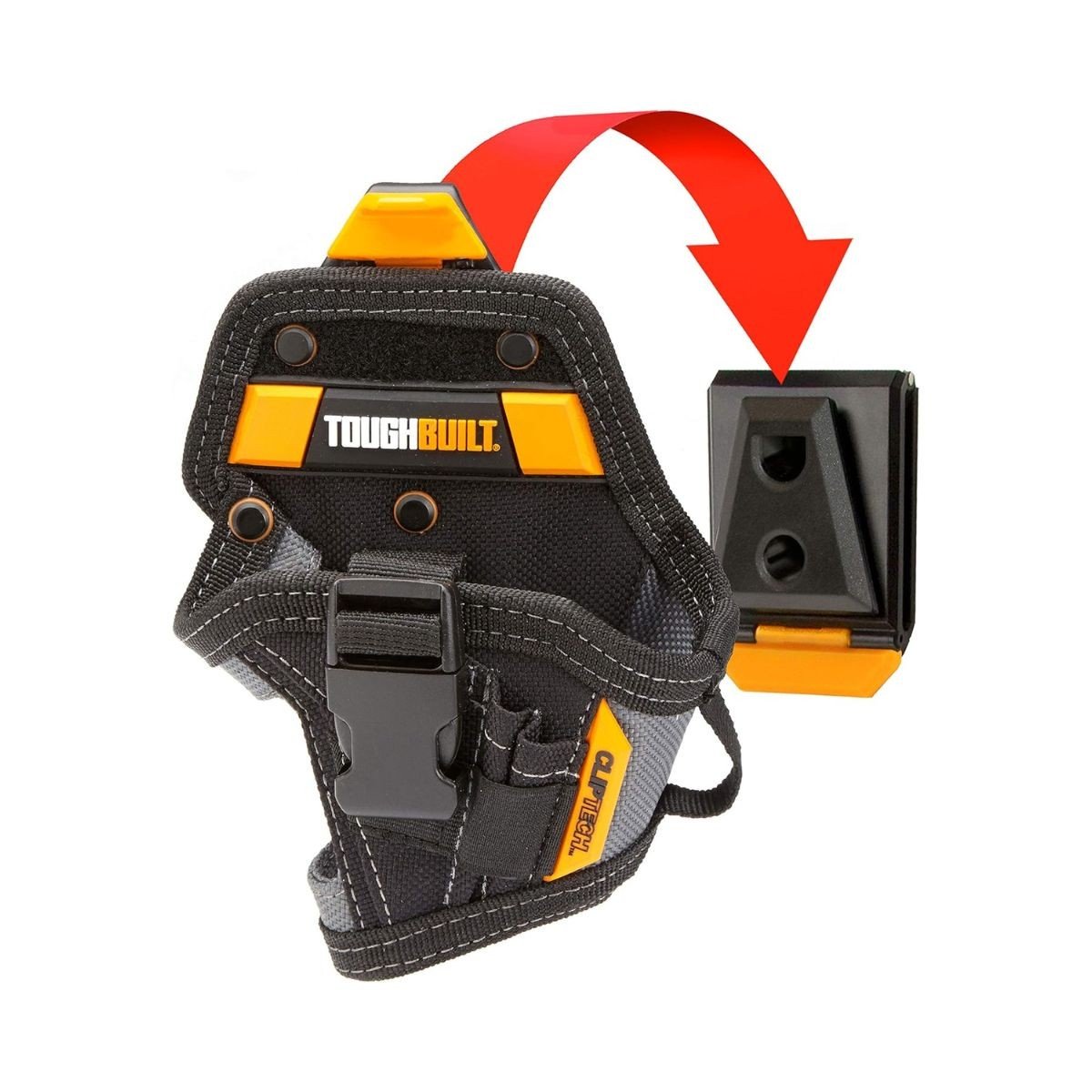 Toc pentru masina de gaurit si insurubat cu acumulator, ToughBuilt TB-CT-20-S, ClipTech atasabil la centura, marimea S