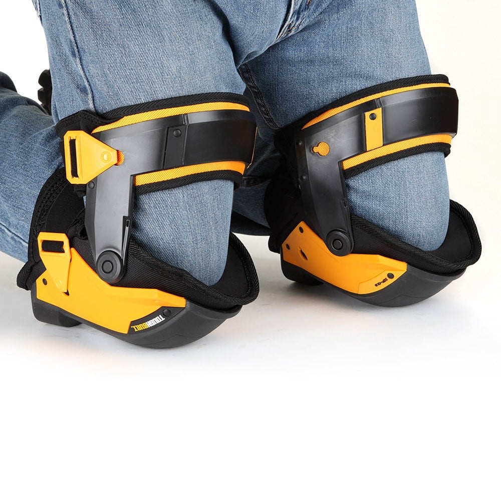 Set genunchiere 2 piese ToughBuilt GelFit Fanatic TB-KP-G3, stabilizator coapsa, reglabile, culoare negru