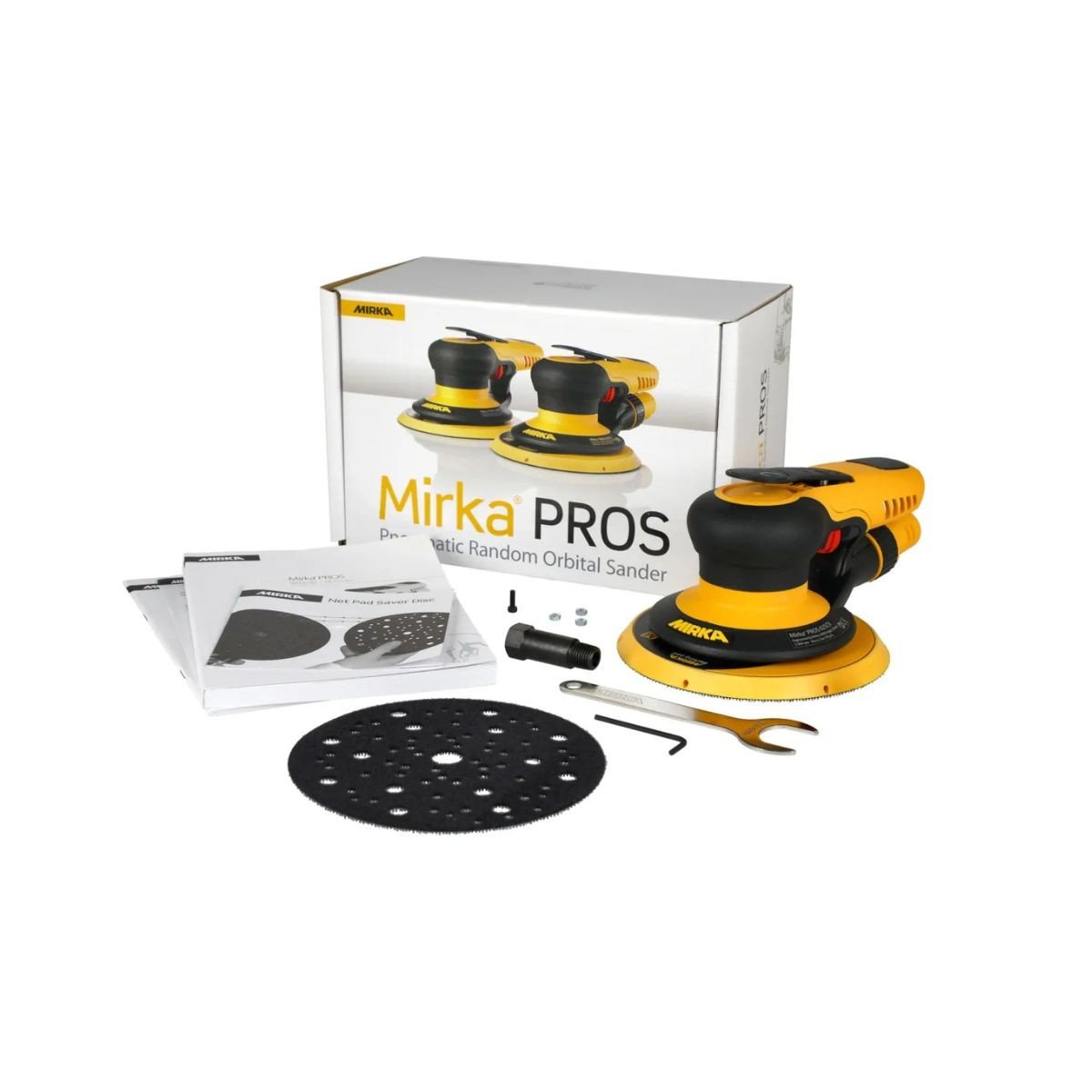 Slefuitor orbital MIRKA PROS 650CV actionare pneumatica, diametru disc 150 mm, orbitare aleatorie 5 mm, 12000 rotatii pe minut
