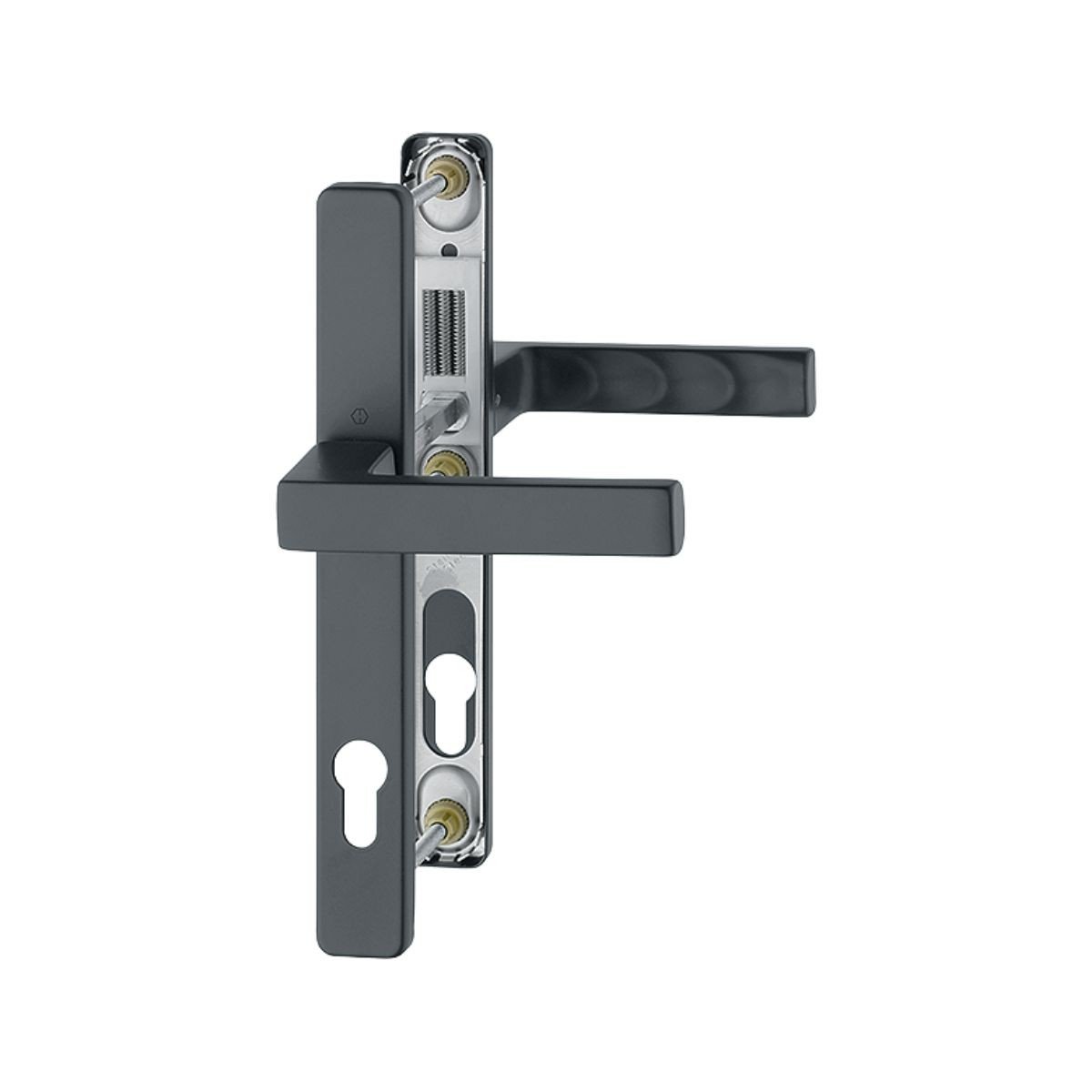 Maner usa termopan, Hoppe Toulon, exterior, 92 x 30 mm, material aluminiu, culoare negru mat F9714M