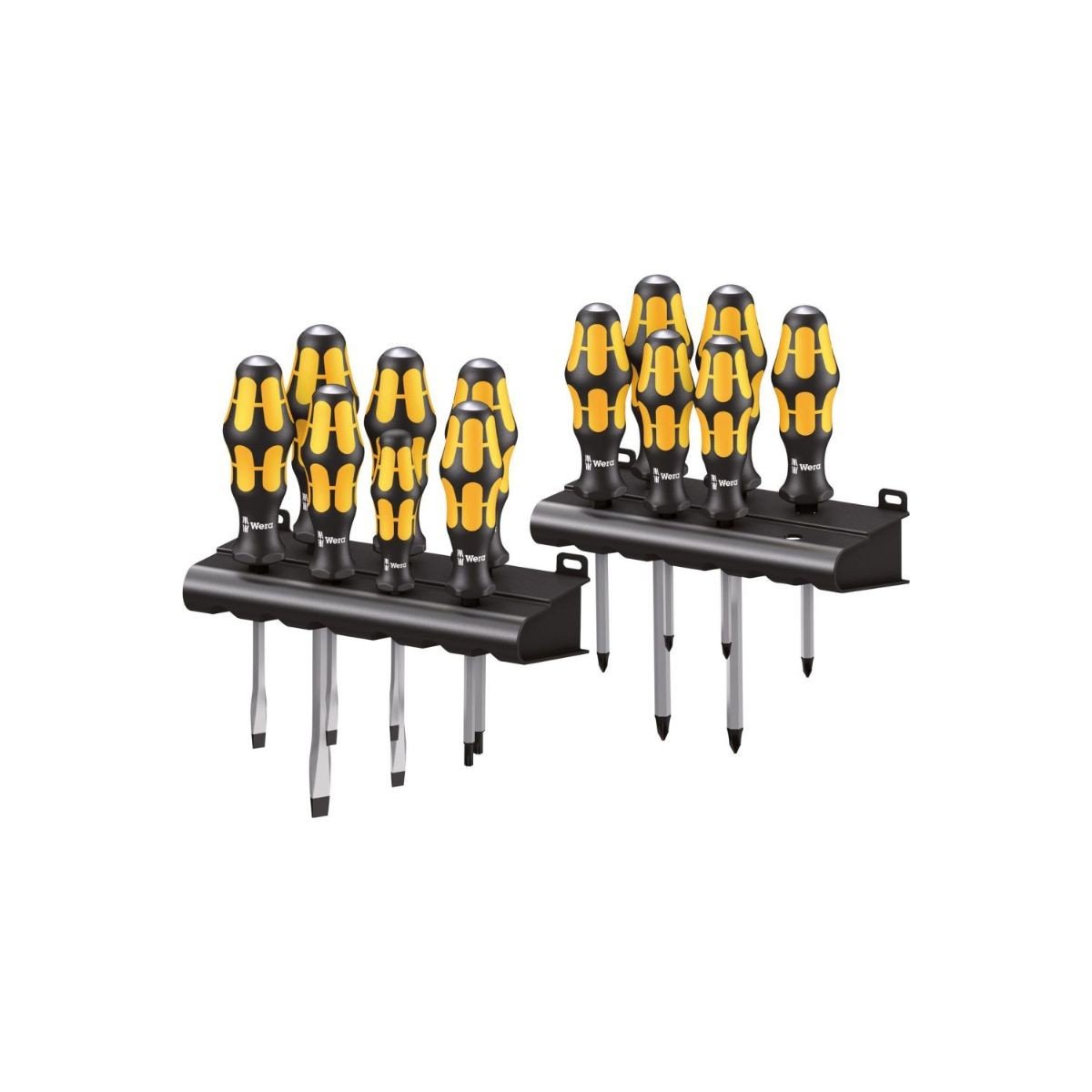 Set surubelnite 13 piese Wera Kraftform Big Pack 900, utilizare profesionala, doua suporturi depozitare incluse, 05133285001