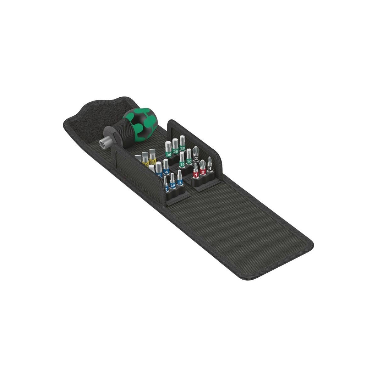 Set surubelnita 19 piese, Wera Kraftform Kompakt Stubby 1, biti interschimbabili, husa pentru pastrare, 05057471001