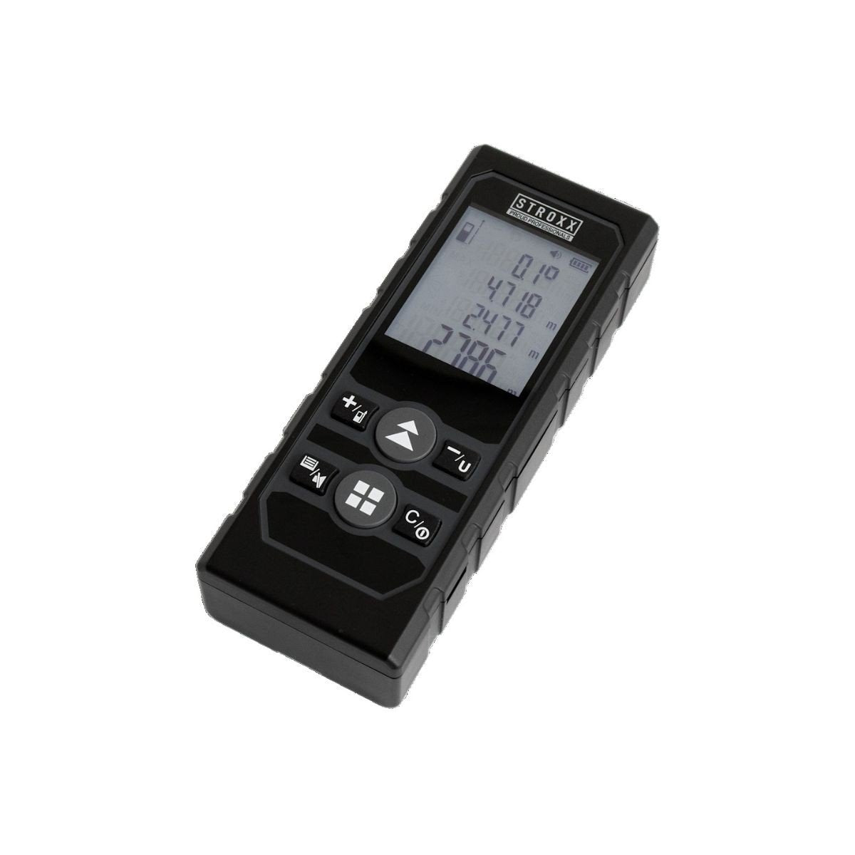 Telemetru laser marca STROXX 102-502, domeniu de masurare 0.05-100m, husa, baterii incluse