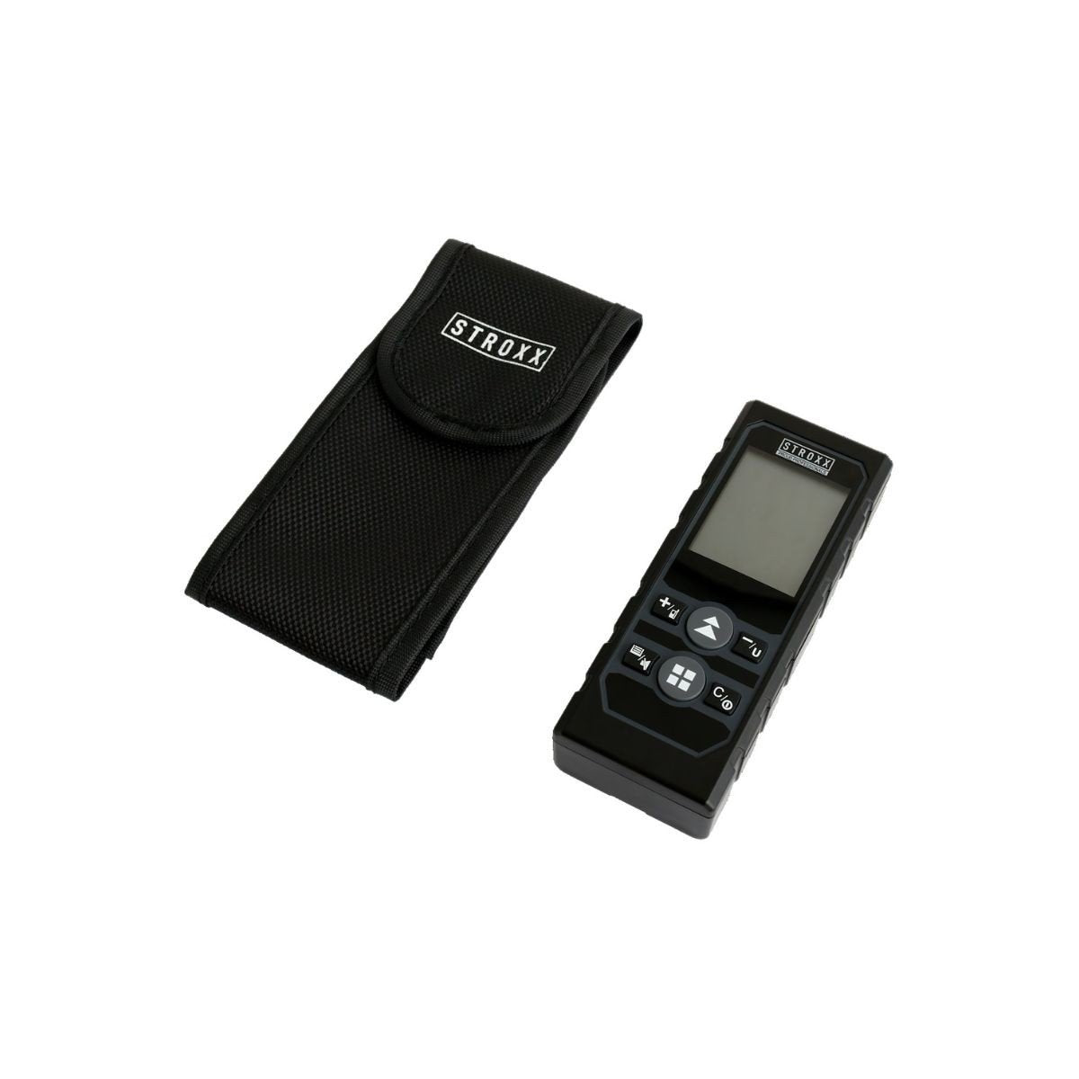 Telemetru laser marca STROXX 102-502, domeniu de masurare 0.05-100m, husa, baterii incluse