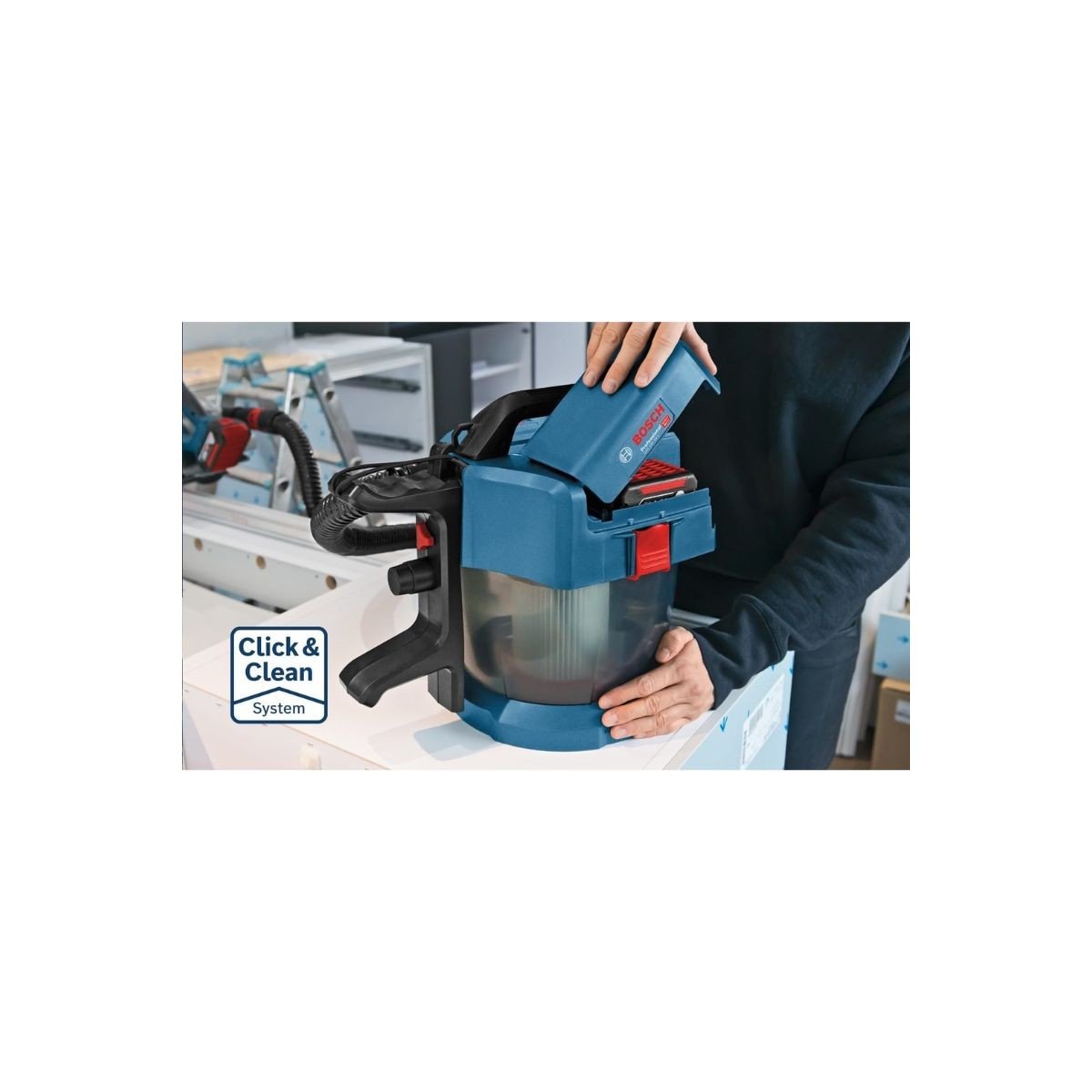 Aspirator umed/uscat Bosch Professional GAS 18V-10 L  fara acumulator 18V si incarcator, cu accesorii, 06019C6302