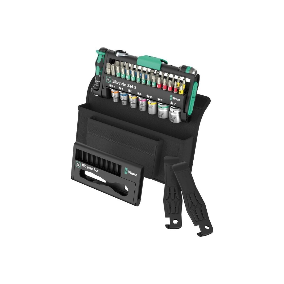 Set scule Wera Bicycle set 3 pentru service biciclete, 41 piese in husa textila, 05004187001