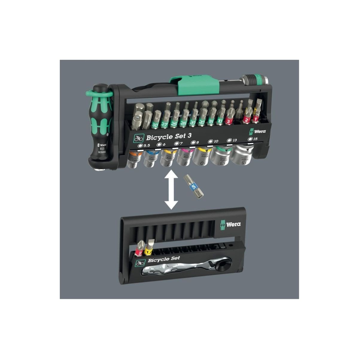 Set scule Wera Bicycle set 3 pentru service biciclete, 41 piese in husa textila, 05004187001