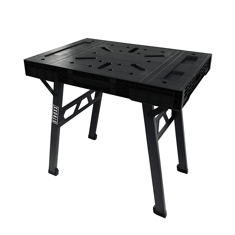 STROXX Banc de lucru pliabil mobil, cu capacitate de incarcare de pana la 750 kg, suprafata de lucru stabila 85 x 60,5 cm