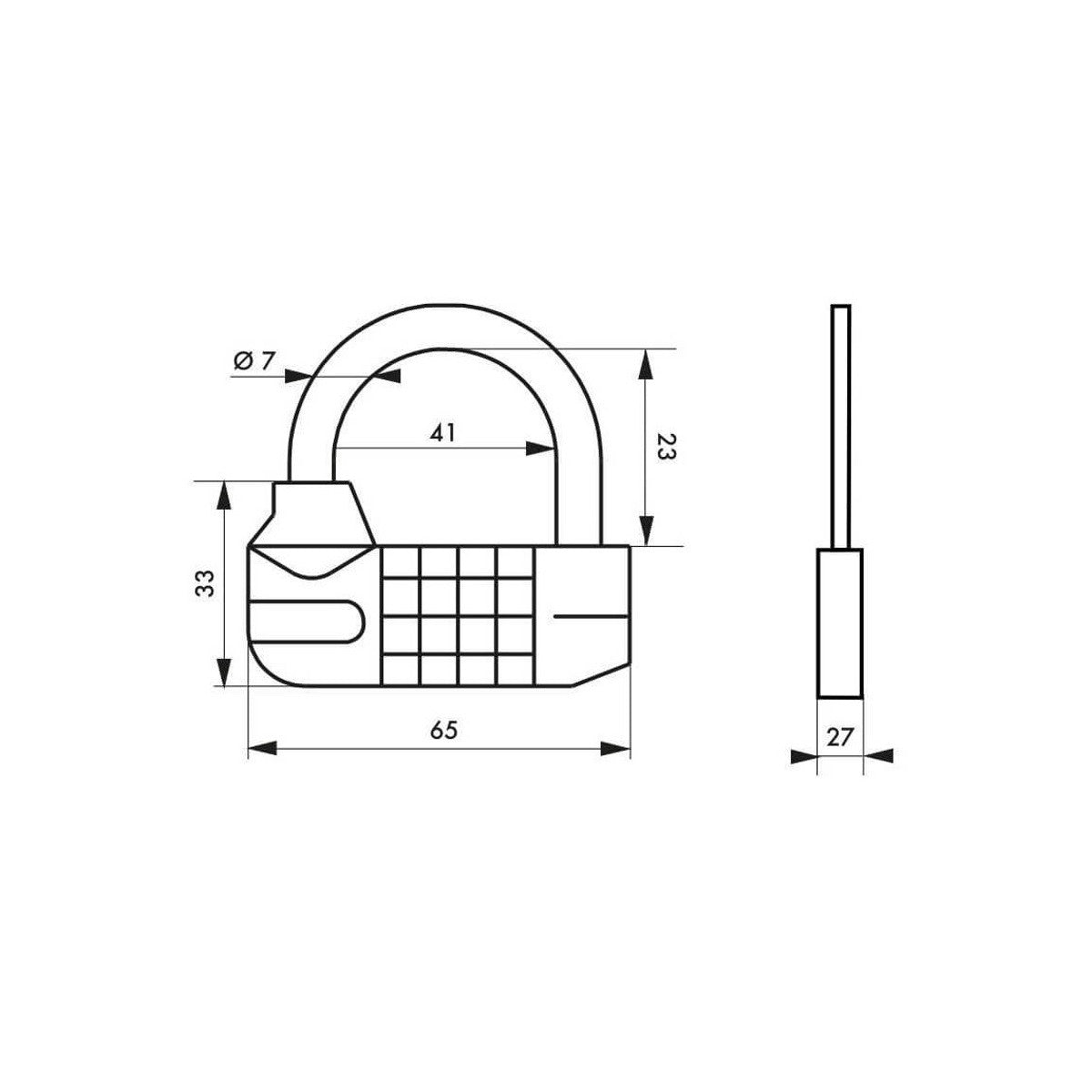 Lacat Thirard Saturn cu cifru 5 discuri, veriga semicerc, corp de forma ovala, culoare negru/albastru