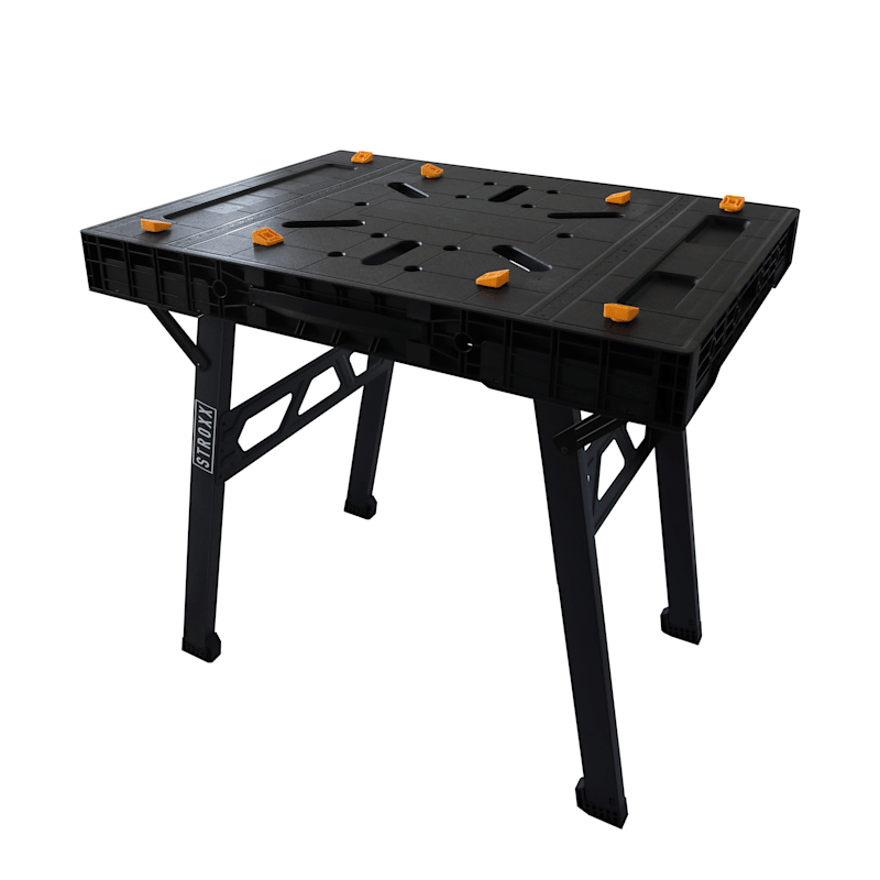 STROXX Banc de lucru pliabil mobil, cu capacitate de incarcare de pana la 750 kg, suprafata de lucru stabila 85 x 60,5 cm