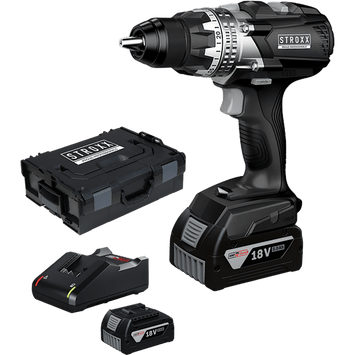 Bormasina cu acumulator STROXX SDX 18V FORCE, 2 x 5,0 Ah + L-BOXX