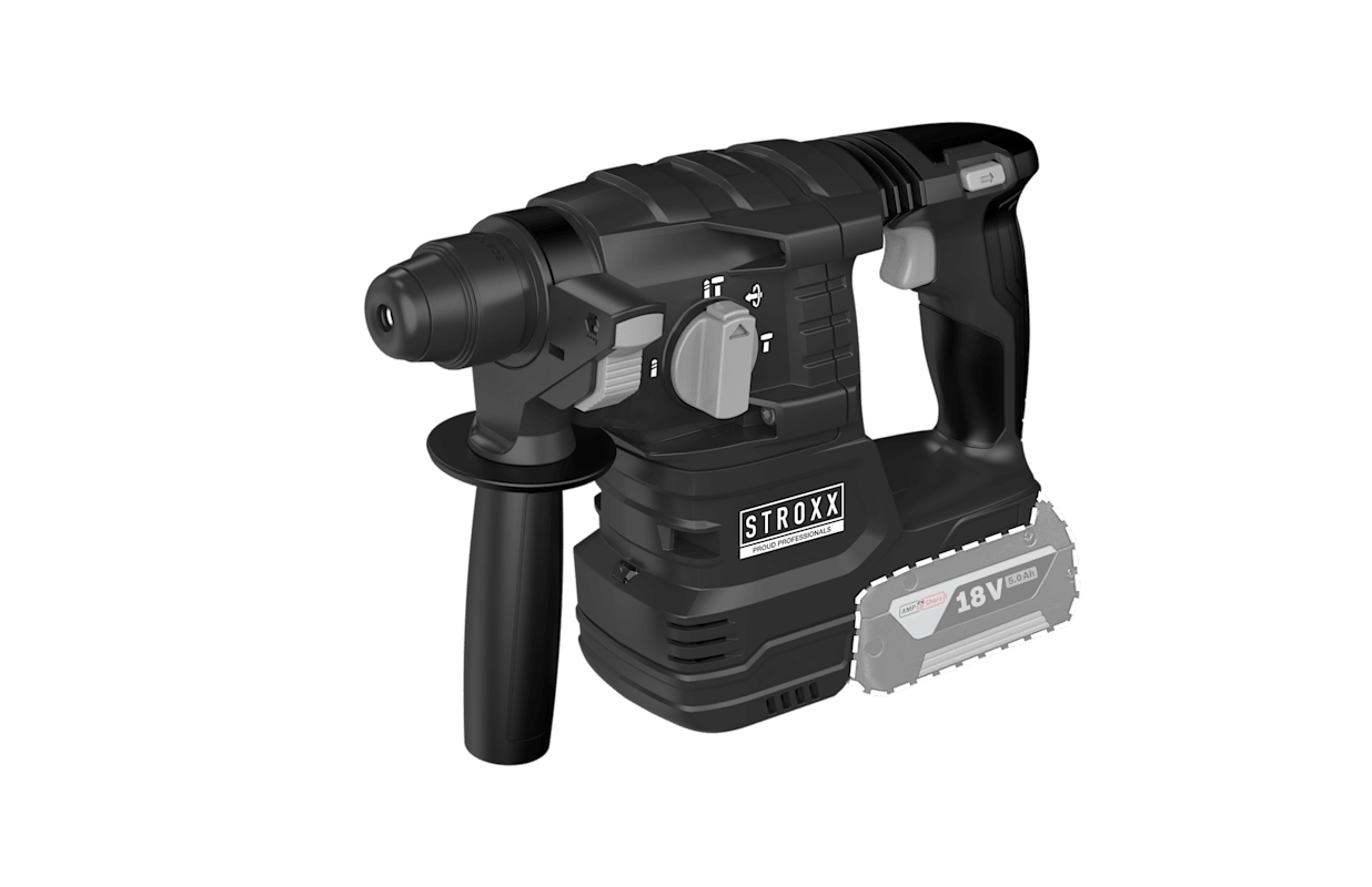 Ciocan rotopercutor cu acumulator STROXX RHX 18V, Solo, SDS, in cutie carton
