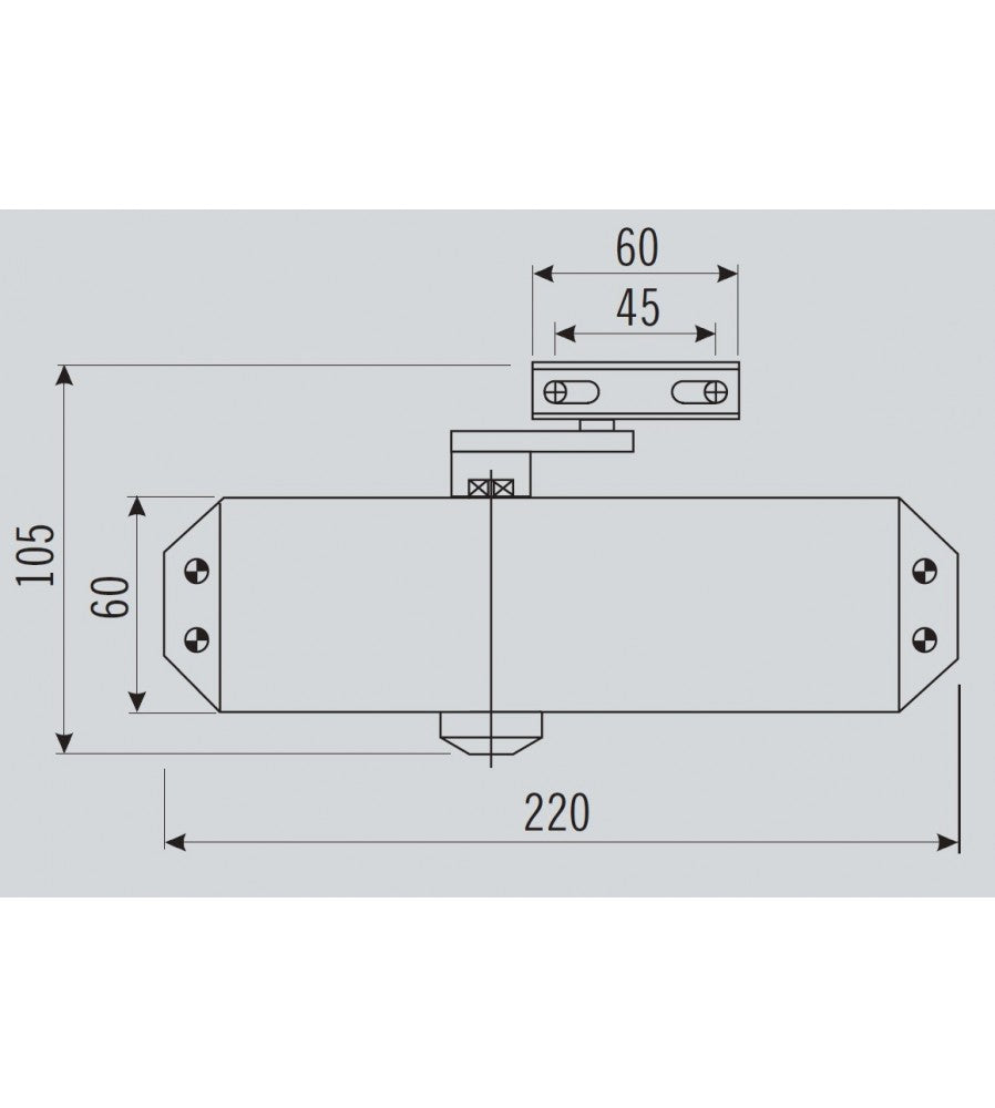 9770 - Amortizor usa hidraulic cu brat, Eco Schulte TS 10 D, pt usa 40-80 kg, culoare a