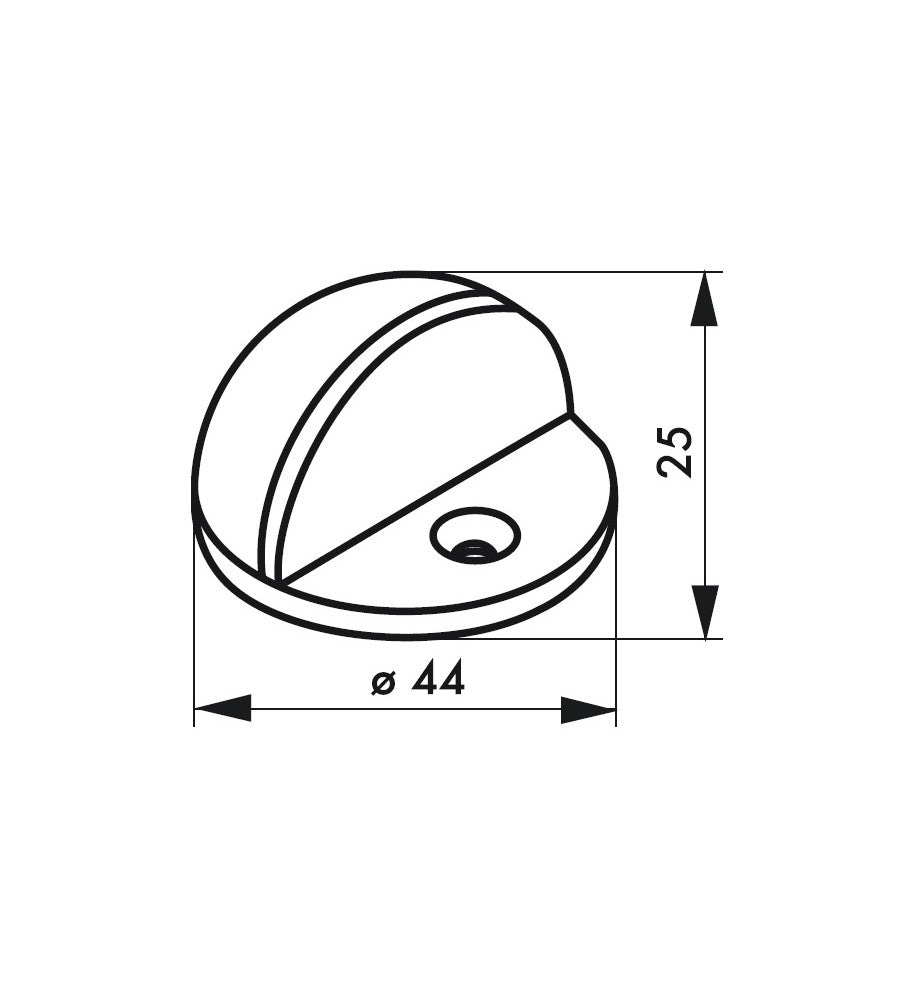 12999 - Opritor usa Thirard din aliaj de aluminiu cu tampon de cauciuc,  forma semi-iglu