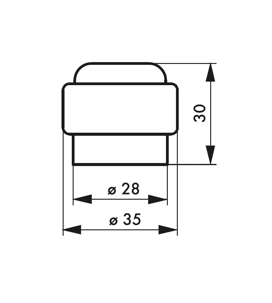 12998 - Opritor usa Thirard din material plastic diametru 35 mm, culoare maro/alb