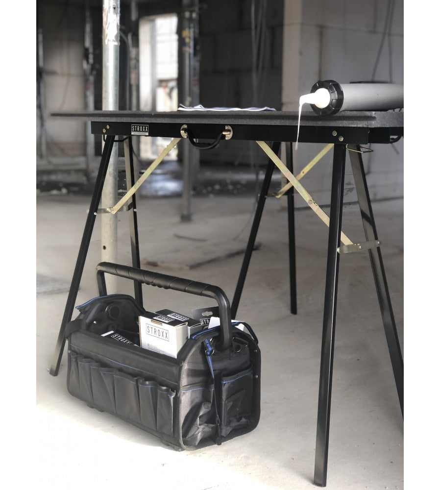 10499 - Capra de lucru pliabila, STROXX, banc de lucru metalic, capacitate 136 kg