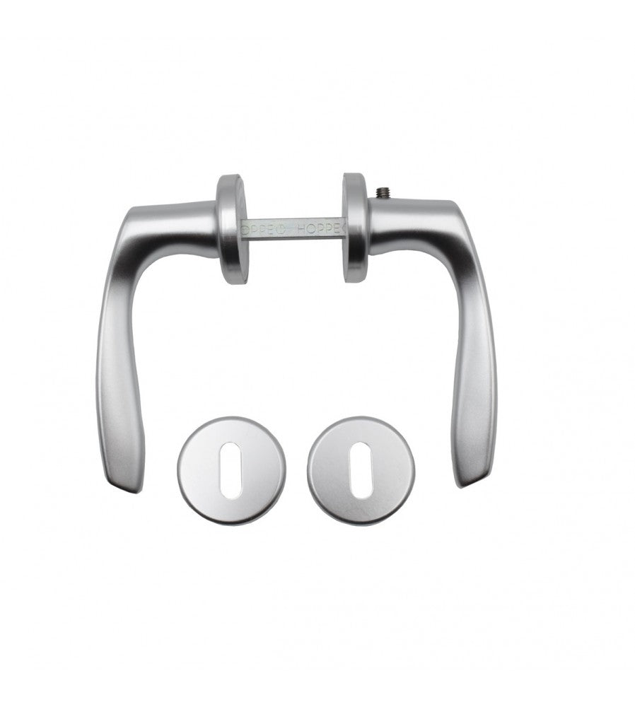 2212 - Maner usa interior, Hoppe Milano, cu rozeta pentru cheie, material aluminiu, cul