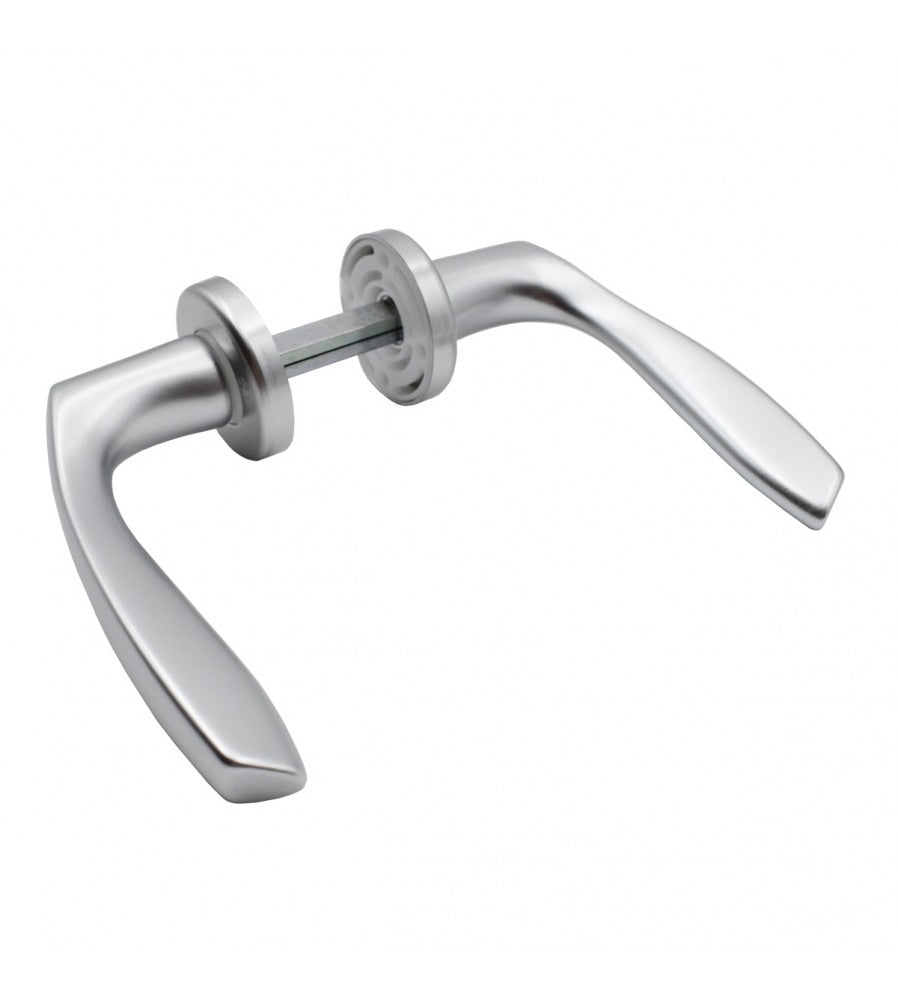 2212 - Maner usa interior, Hoppe Milano, cu rozeta pentru cheie, material aluminiu, cul