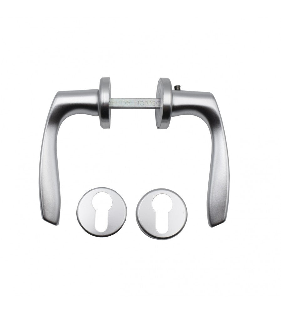 4725 - Maner usa interior, Hoppe Milano, cu rozeta pentru cilindru, material aluminiu, 