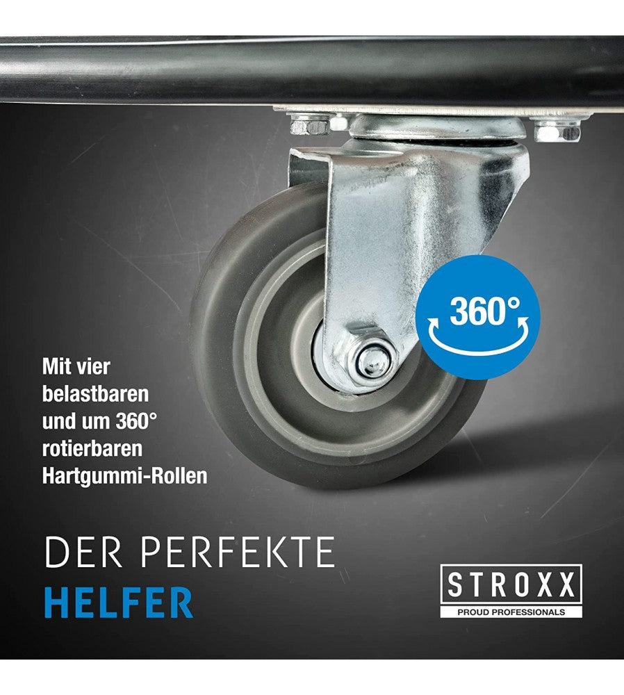 13320 - Platforma de transport cu roti STROXX, dimensiune 600 x 400 mm, cu 4 roti direct