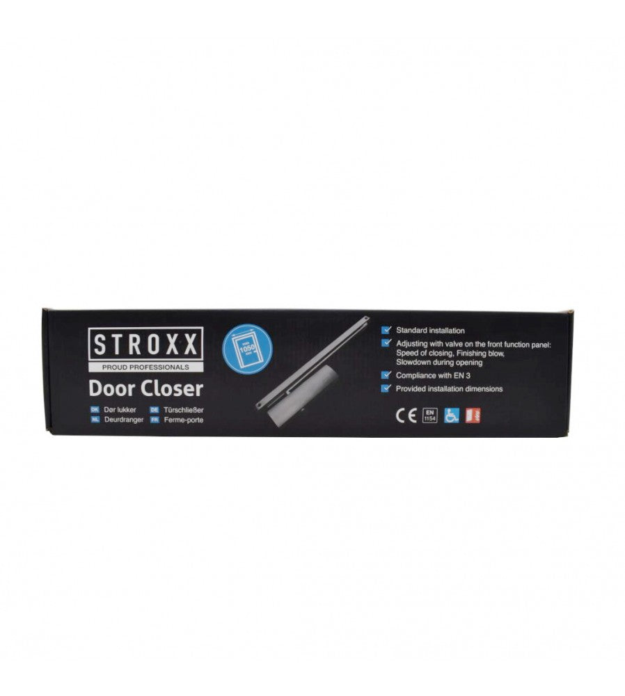14341 - Amortizor usa hidraulic cu sina glisanta, STROXX, greutate usa 60 kg, culoare ne