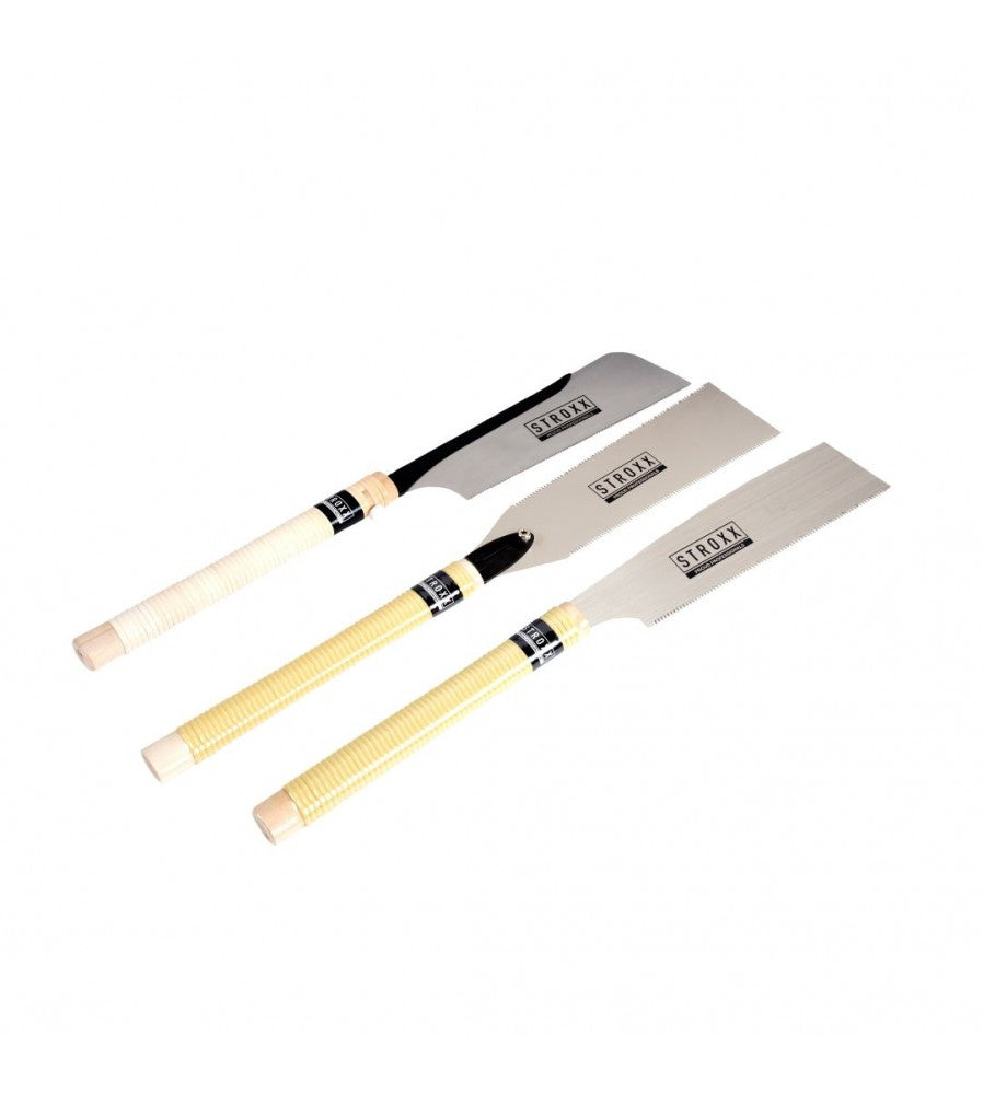 15028 - Set 3 fierastraie japoneze STROXX tip DOZUKI, KATABA, RYOBA pentru taieri fine, 