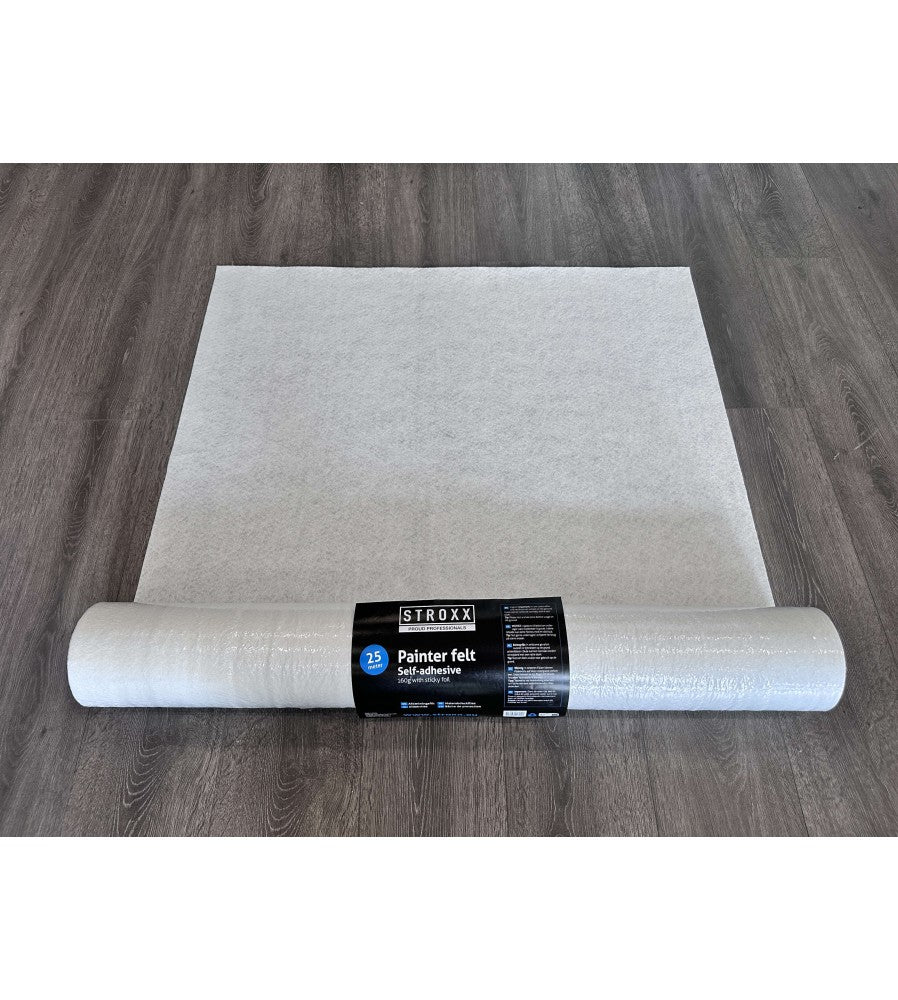 14917 - Covor autoadeziv de protectie in timpul renovarii, STROXX, 25 metri, culoare alb