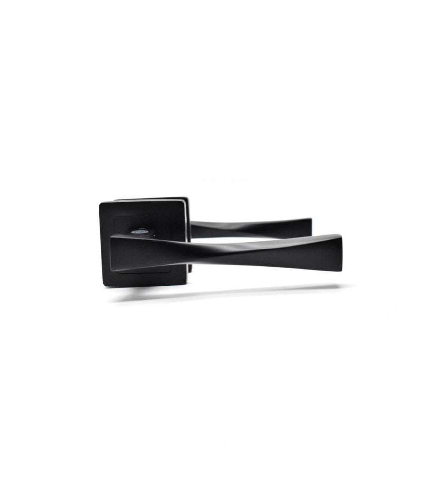 12602 - Maner usa interior cu rozeta patrata pentru cheie Yale Verona, aluminiu, negru m